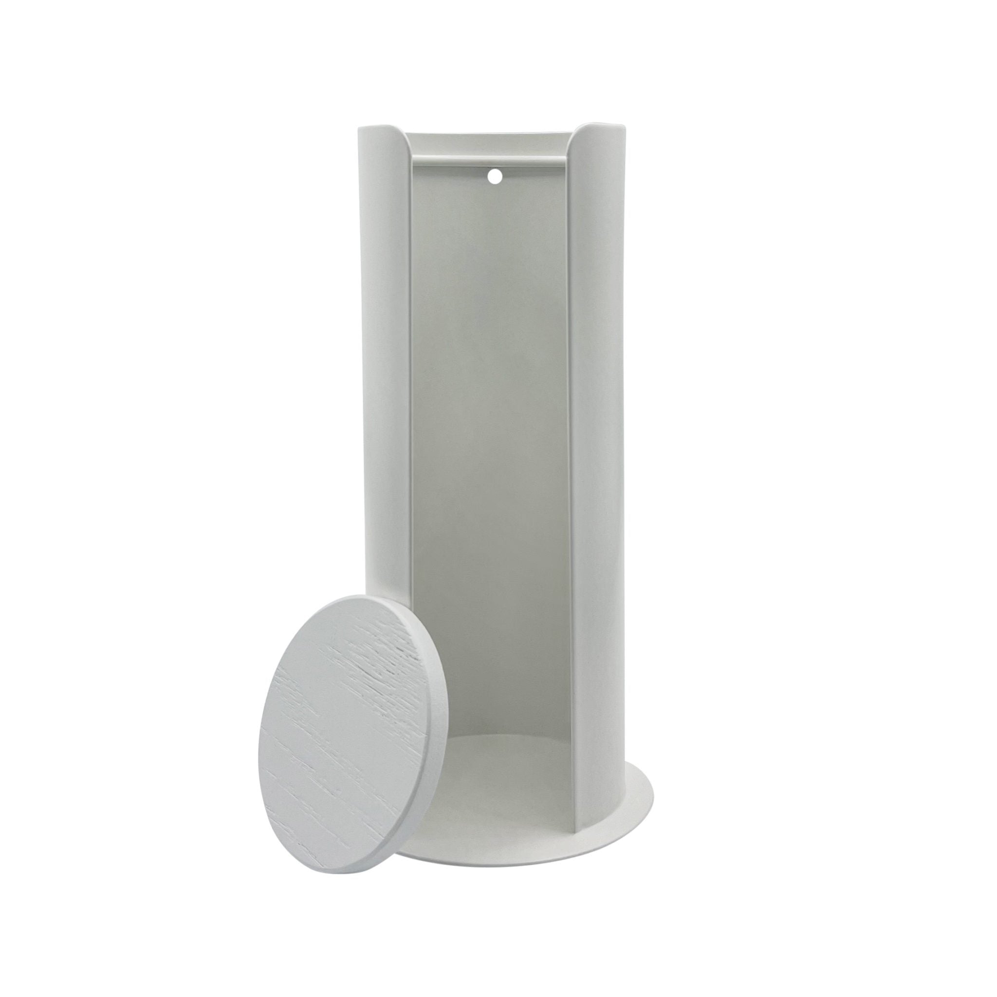 Organic Cotton Pad Storage Holder - White | Makeup Organizer for Vanity, Bathroom & Travel | Eco-Friendly Cosmetic Puff Dispenser