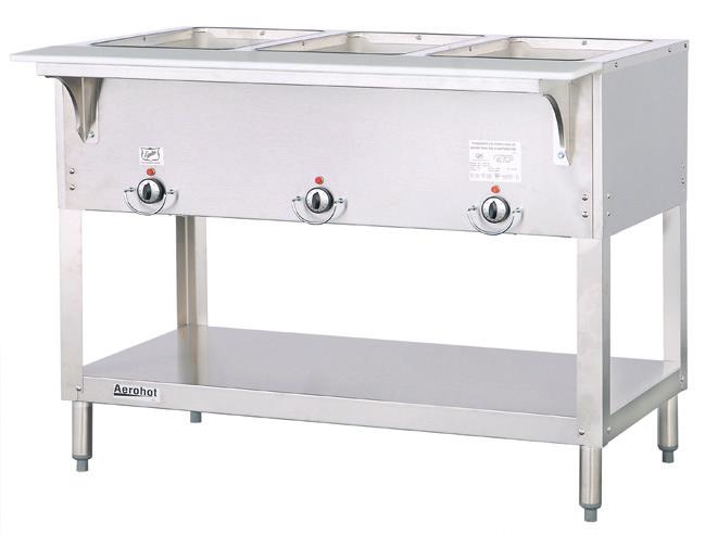 Duke 303 3-Well Propane Steam Table Hot Food Warmer | 44 3/8