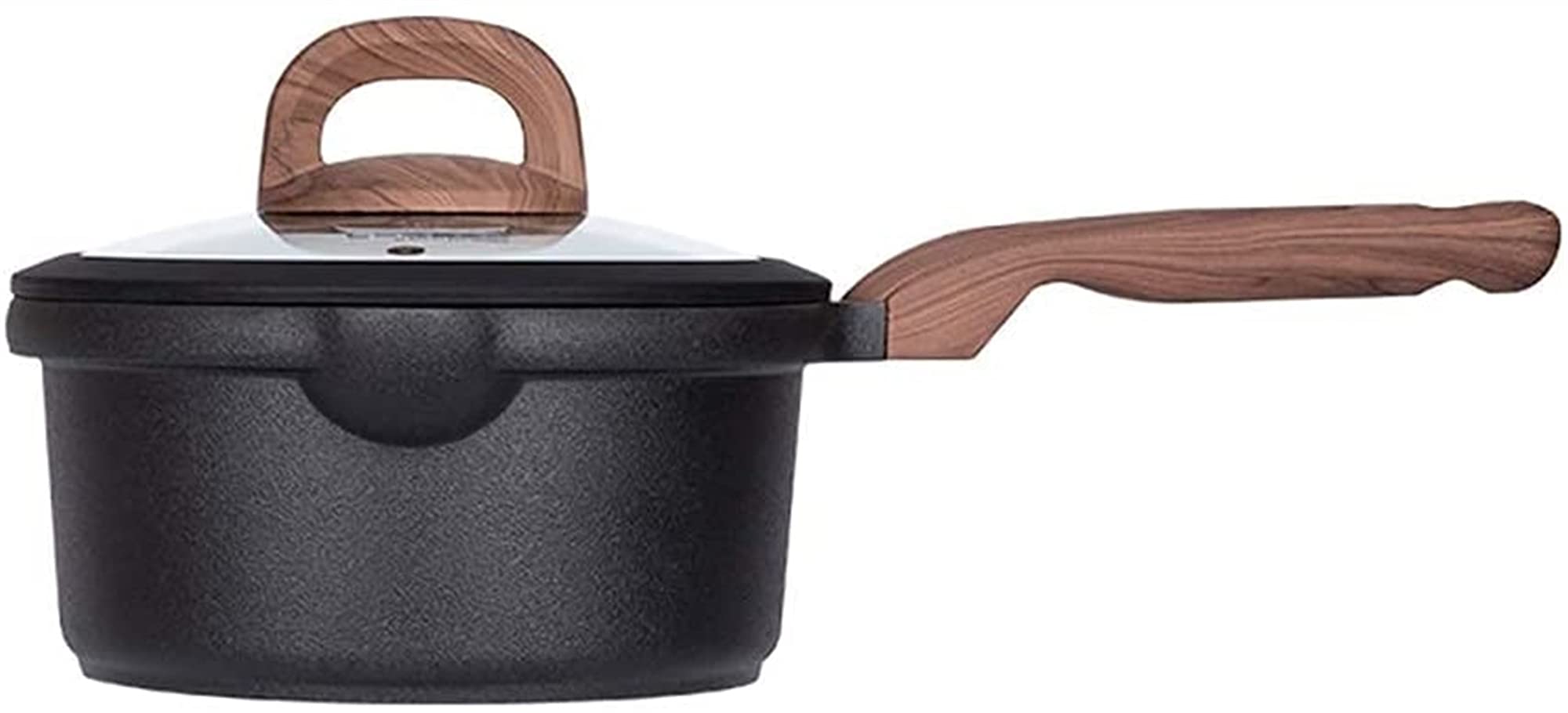 Nonstick Copper Multipurpose Pot with Lid - Saucepan, Milk Pan, Cooking Pot for Boiling, Melting & Soup - Effortless Cleanup (Brown) - Perfect for Kitchen, Camping & Dorm Cooking