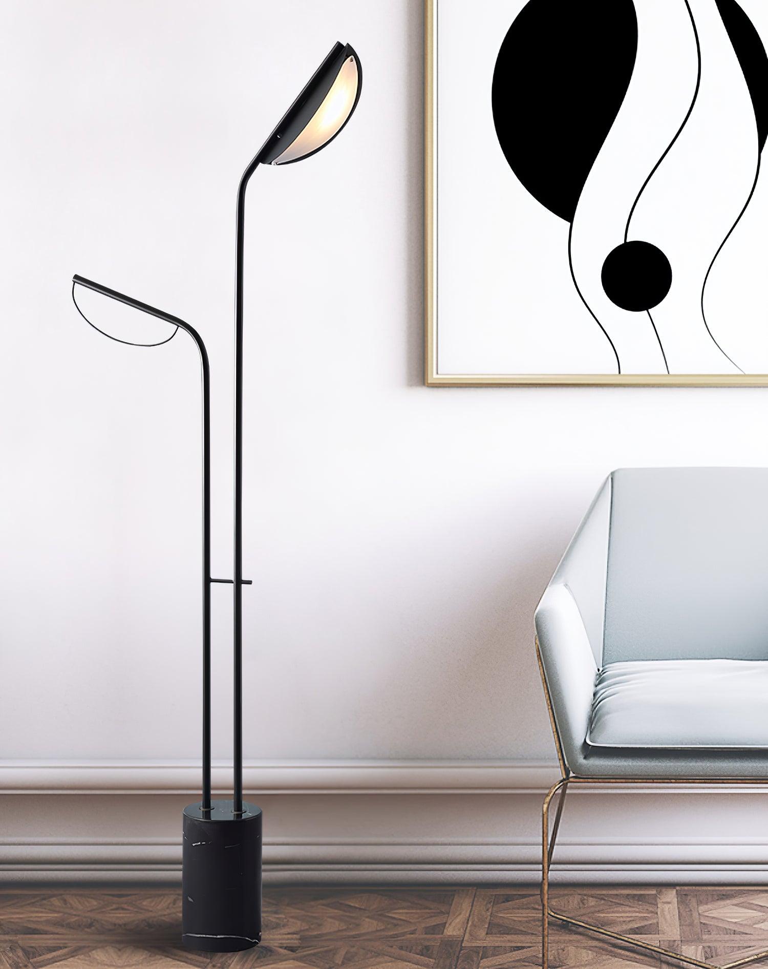Modern Filo Floor Lamp - Adjustable LED Standing Light for Living Room, Bedroom & Office - Warm White & Cool White Dimmable Lighting - Perfect for Reading, Working & Relaxing