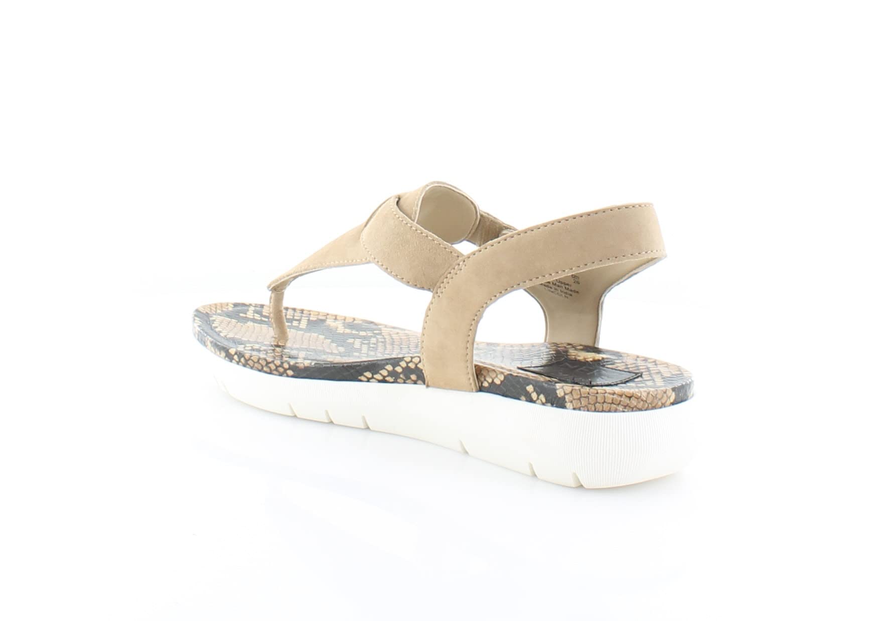 Naturalizer Lincoln Women's Comfortable Bamboo Tan Sandals & Flip Flops - Size 8 Wide (Perfect for Beach, Vacation & Summer Outfits)