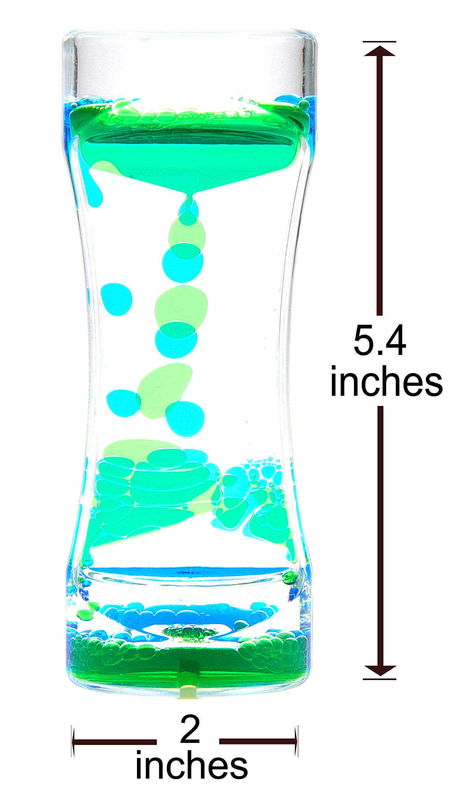 PowerTRC Liquid Motion Bubbler - Sensory Relaxation Toy for Anxiety, Autism & ADHD Relief - Calming Timer Gift for Kids & Adults - Perfect for Stress Relief, Focus & Sensory Play at Home, Office or Classroom