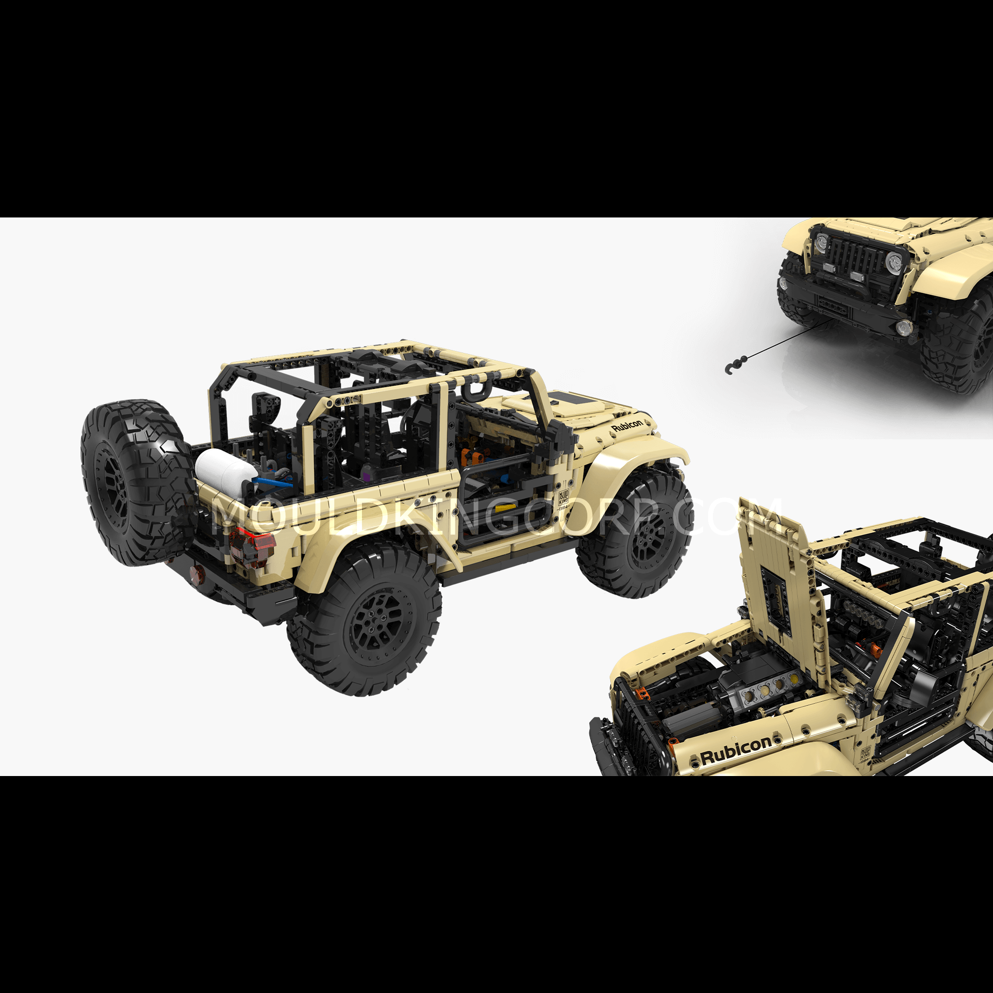 Mould King 13184 Remote Control Off-Road Wrangler Building Blocks Set - 3621 Pieces STEM Toy for Adults & Kids | Perfect for Indoor Play, Birthday Gifts & RC Car Enthusiasts