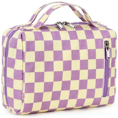Corduroy Checkered Purple-Yellow