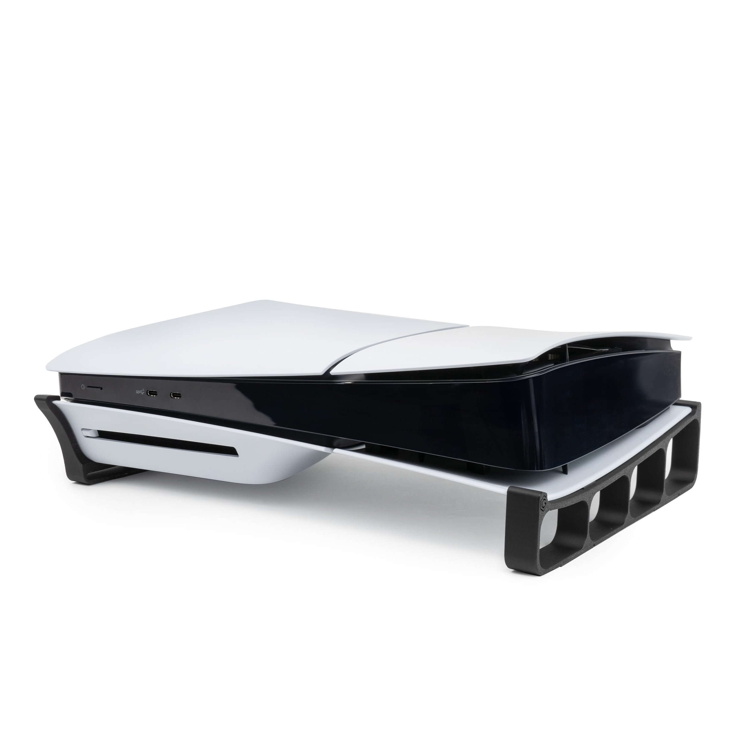 Glistco PS5 Slim Horizontal Stand - Compatible with Disc Edition (Black) - Perfect for Gaming Setup & Console Organization
