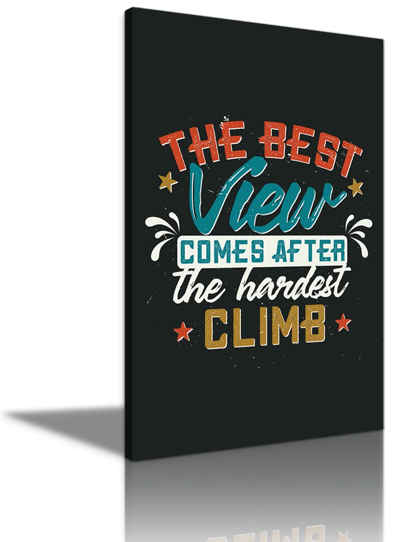 Inspirational Canvas Wall Art with Motivational Quotes - 16x24 Inch Framed Poster for Office, Kids Room, School & Classroom Decor - Perfect for Home, Work & Study Spaces