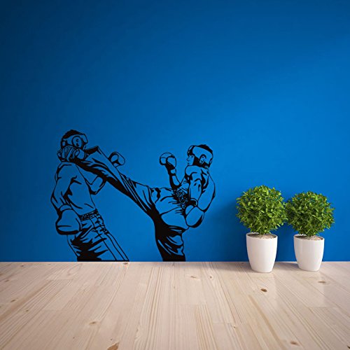 DNVEN 28x22 Inches Boxing Free Sparring Sports Wall Decals - Peel and Stick Vinyl Stickers for Home Decor, Living Room, Bedroom, Kids Room - Perfect for Sports Fans and Gym Wall Art