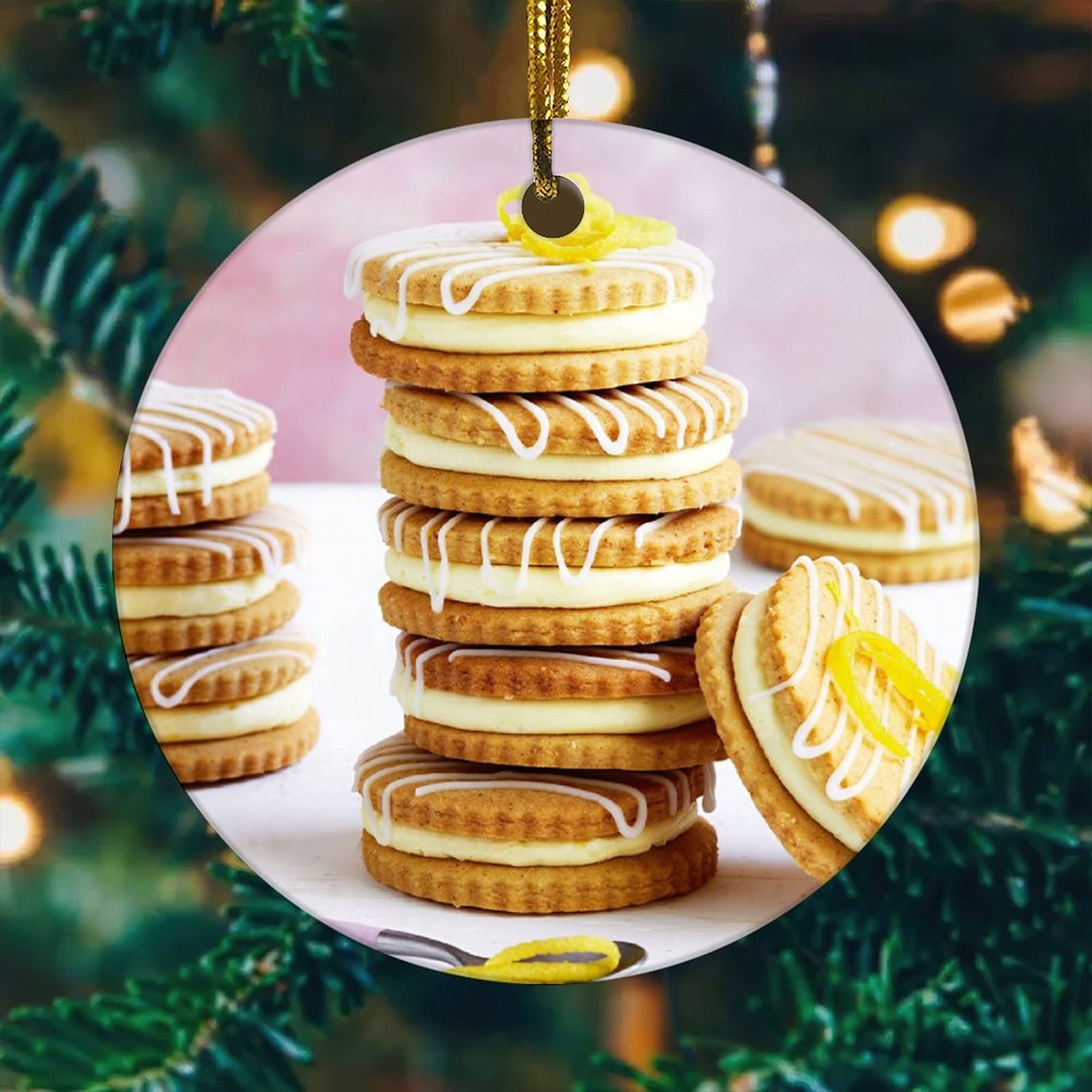 Festive Christmas Biscuit Ornament - Handmade Holiday Tree Decorations for Xmas, Home & Party Decor - Perfect for Gifts, Stocking Stuffers & Holiday Celebrations