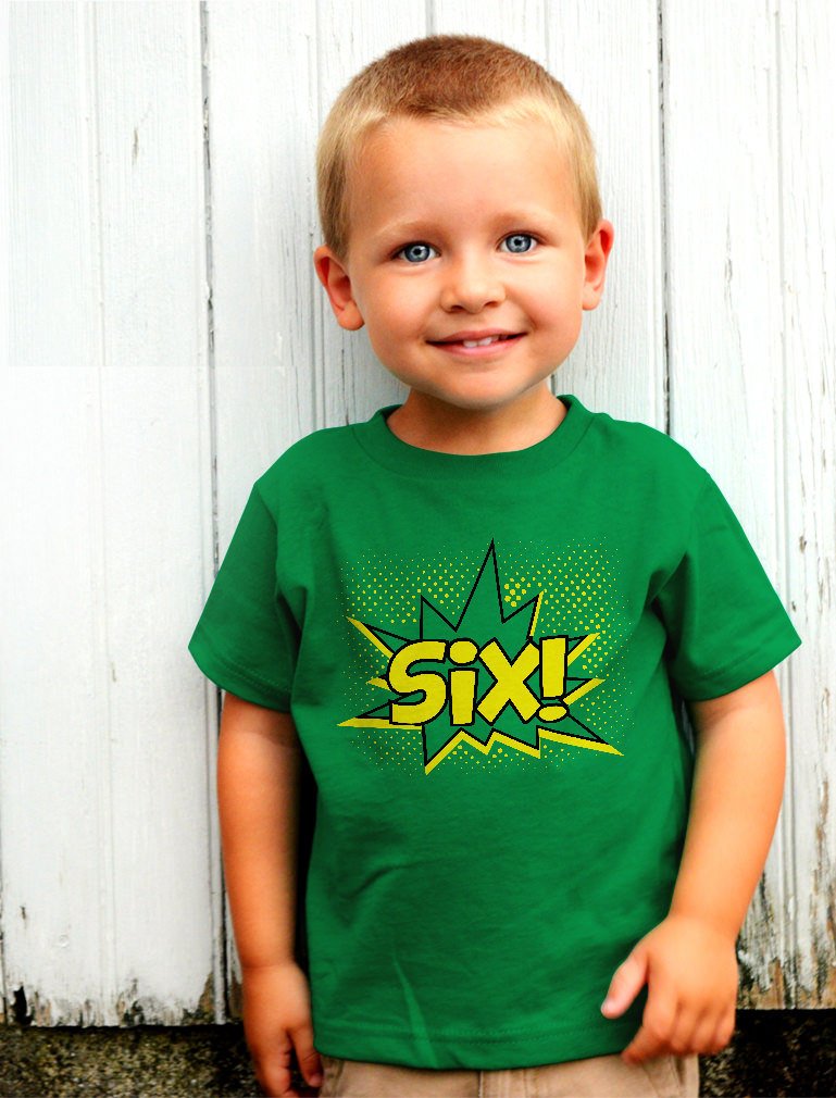 6th Birthday Shirt for Boys & Girls - Superhero Themed 6 Years Old Gift T-Shirt - Perfect for Kids Birthday Parties & Celebrations