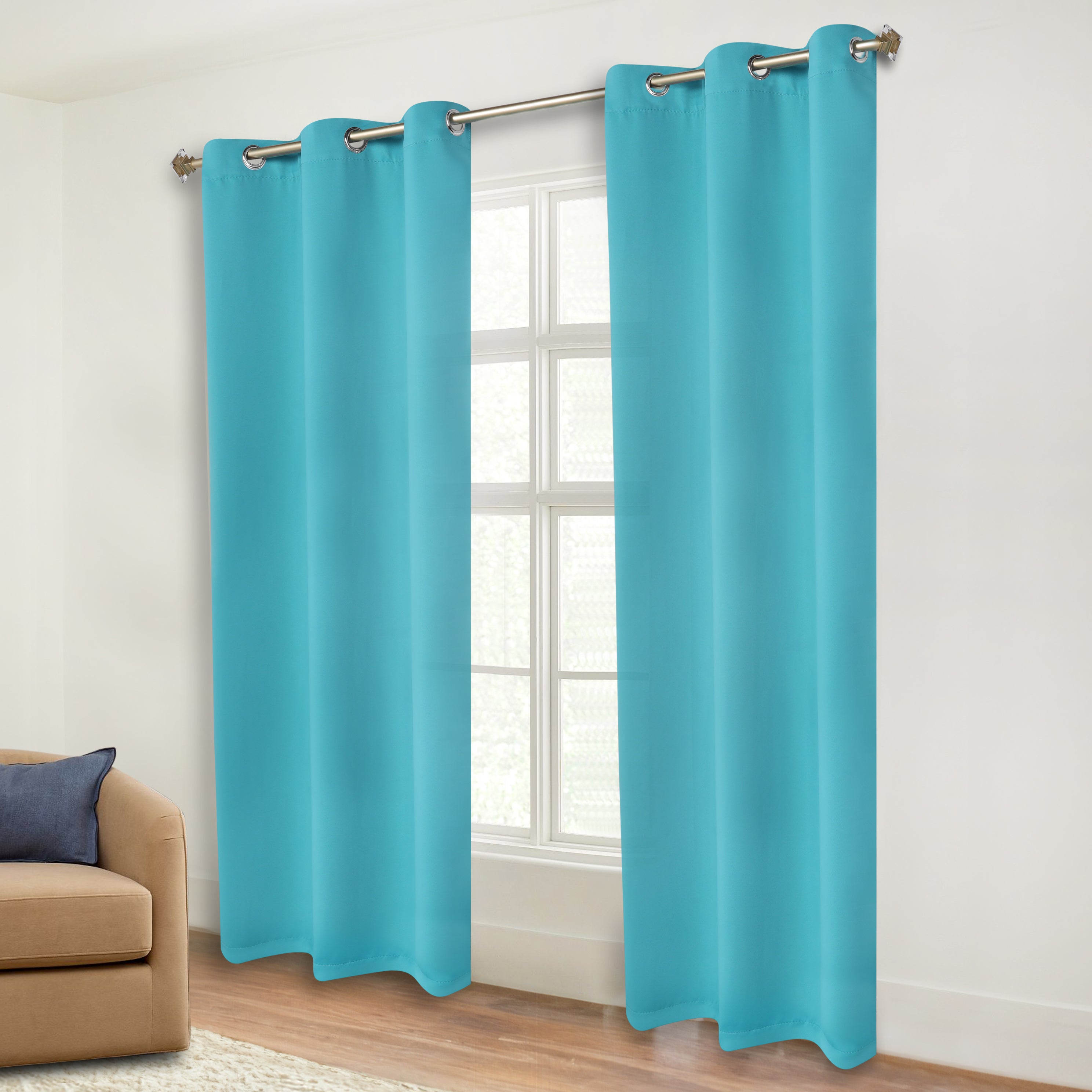 Premium Blackout Curtains Set of 2 - 100% Room Darkening, Machine Washable & Noise Reducing for Bedroom, Nursery & Home Theater