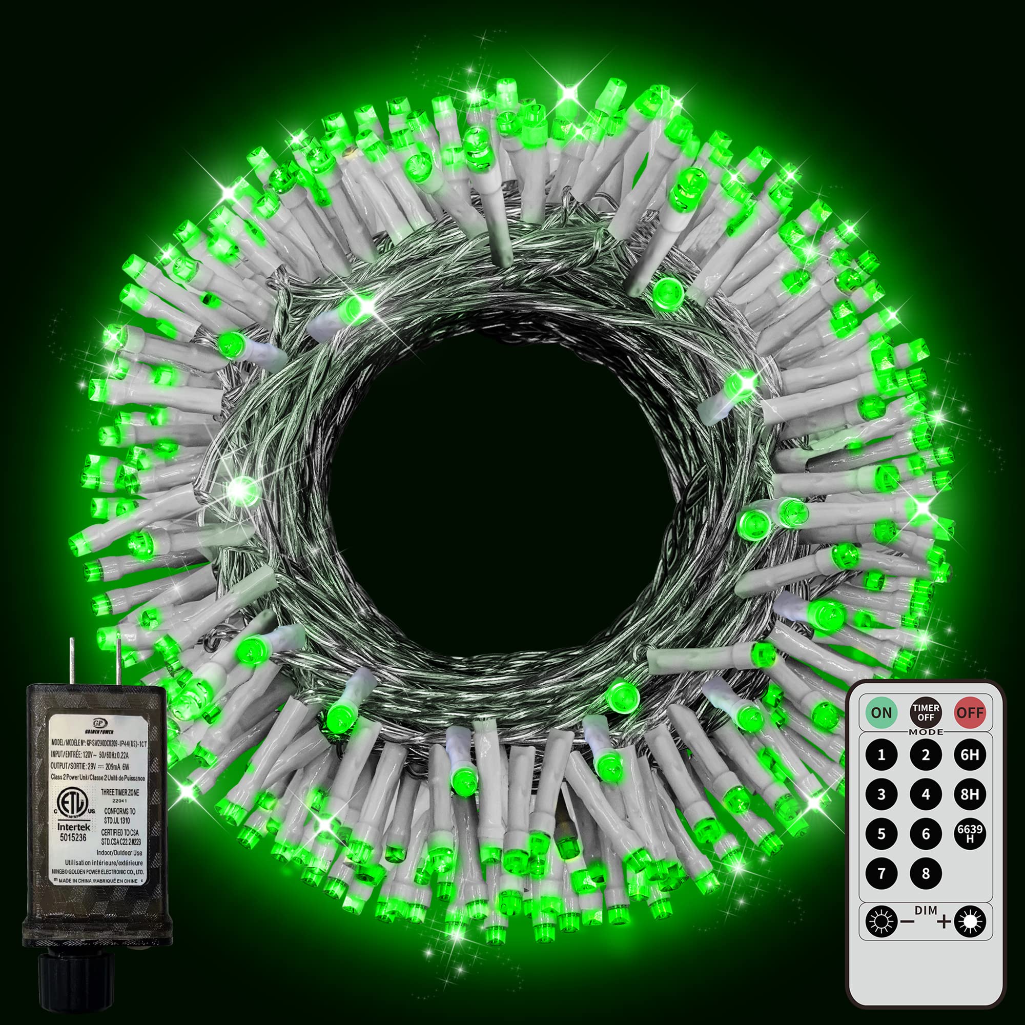 Heceltt 394FT 1000LED Outdoor Christmas Lights with 8 Modes & Timer - Waterproof Plug-in String Lights for Xmas Tree, Wedding, Party, Holiday Decor - Perfect for Indoor and Outdoor Holiday Lighting