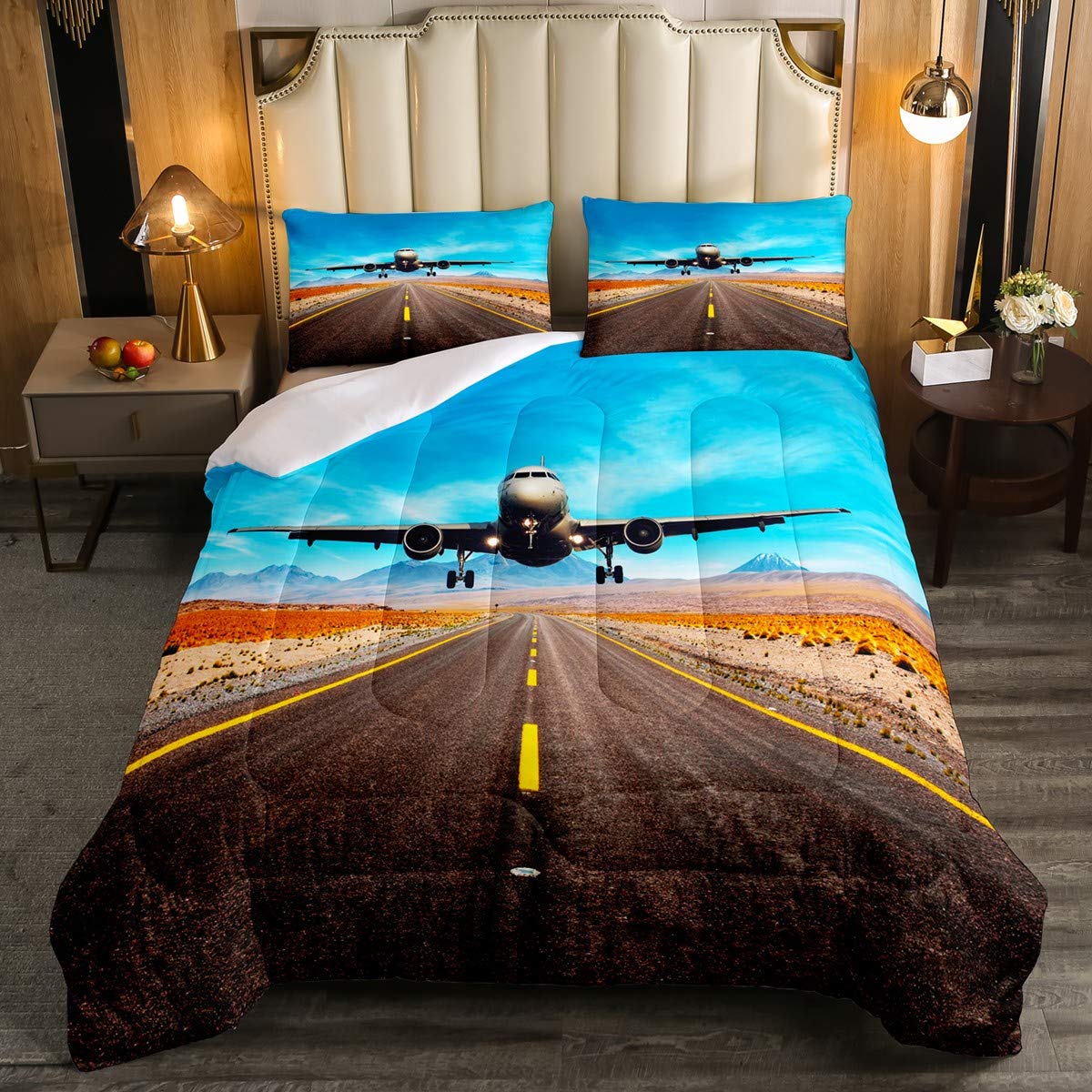 3D Airplane Comforter Set for Boys & Girls - Ultra Soft Aircraft Themed Bedding | Full Size Kids & Teens Bedroom Decor | Perfect for Aviation Lovers' Bedrooms, Dorm Rooms & Themed Nurseries
