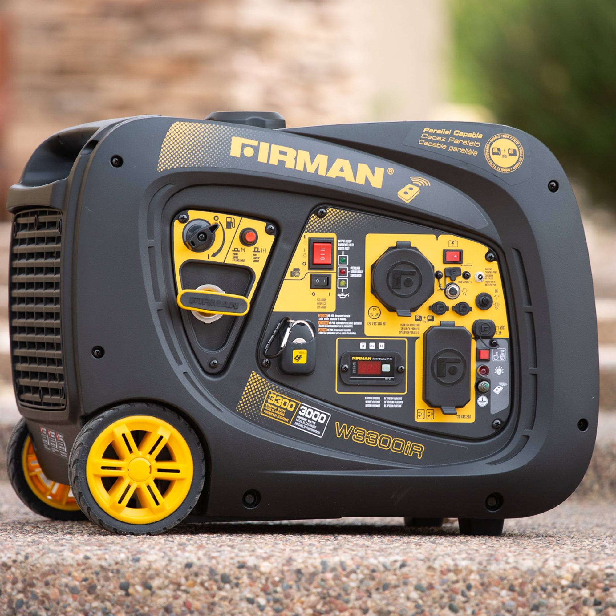3300W Portable Inverter Generator with Remote Start - Perfect for Camping, RV Trips & Emergency Power Backup