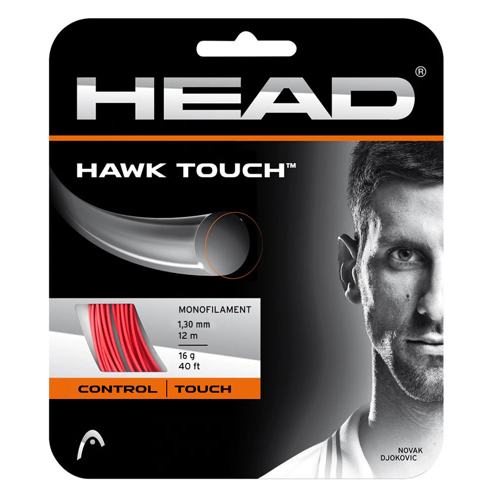 Head Hawk Touch 16/1.30 Tennis String (Red) | Premium Polyester Tennis Racket String for Control & Spin | Perfect for Competitive Play & Tournament Matches
