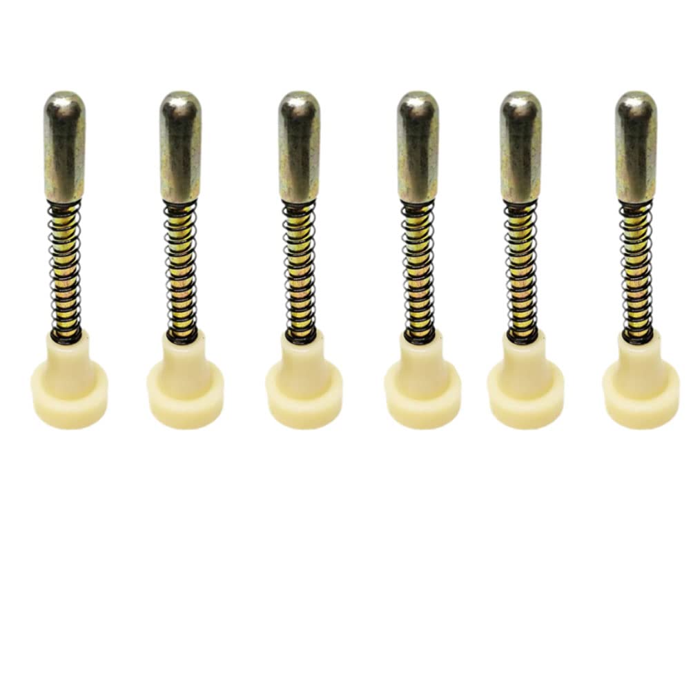 Carrittons Spring Loaded Plunger Latches - 6 Pack for Cabinets, Cupboards, Pet Cages, Doors & Windows | Durable Home Hardware Accessories for Secure Storage & Screen Fastening