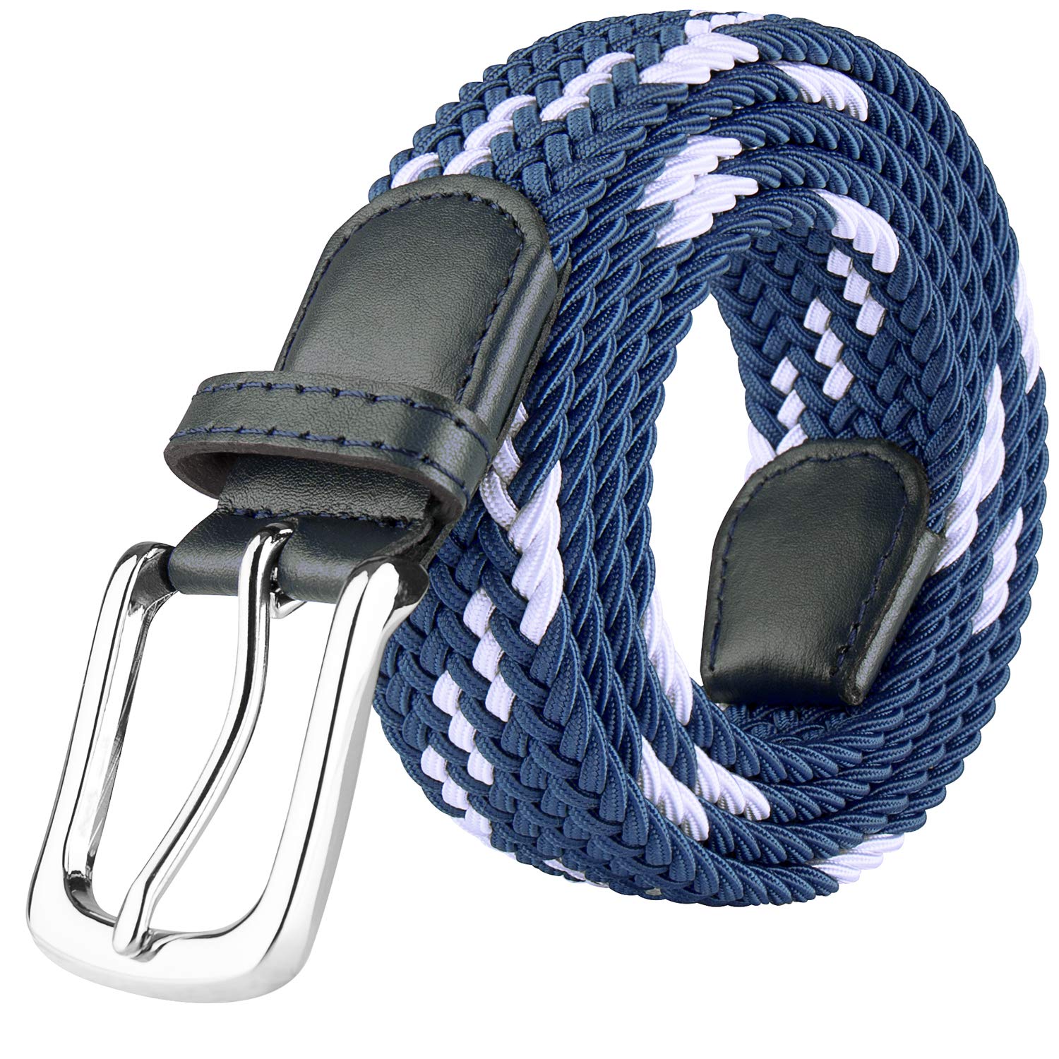 JUKMO Elastic Braided Belt for Men & Women - Adjustable Stretch Woven Belt with Gift Box - Perfect for Casual Wear, Office, and Travel