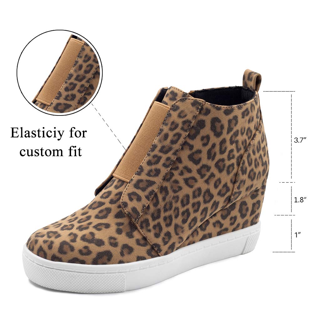 Athlefit Women's Wedge Sneakers with Hidden Heel - Comfortable Platform Booties for Casual Wear & Work | Perfect for Walking, Office & Everyday Outfits