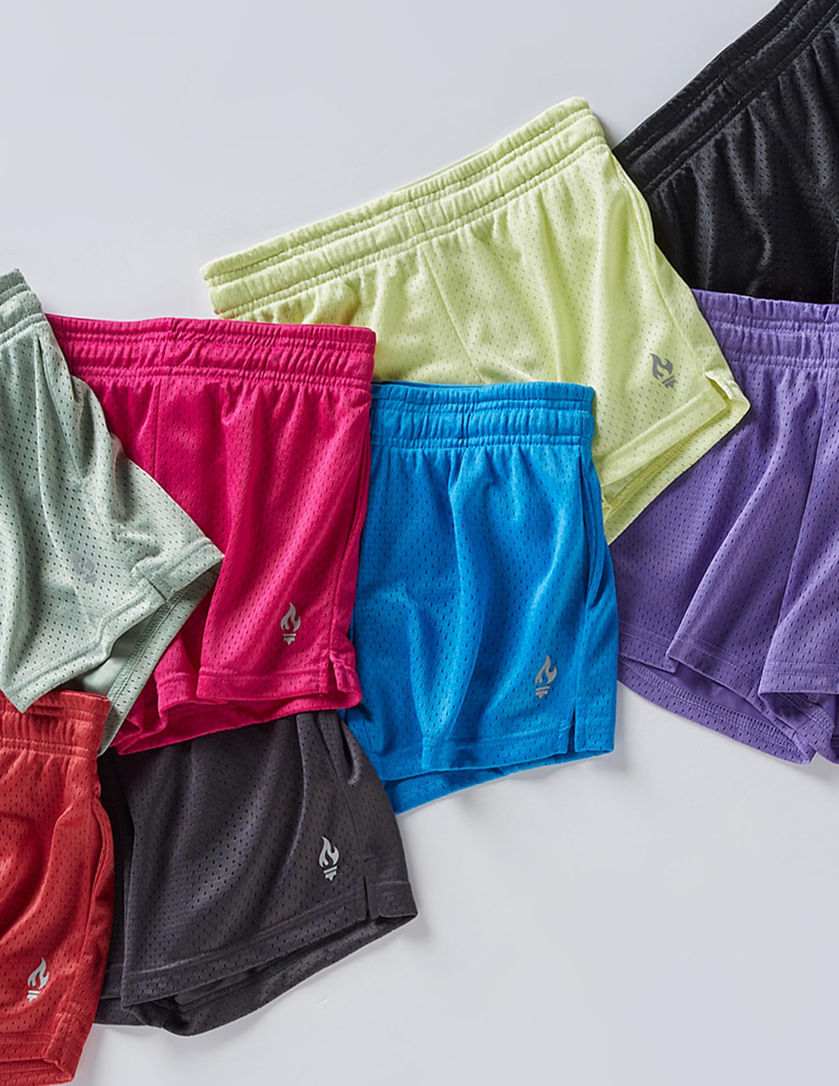 4 Pack Girls Athletic Shorts with Pockets - 3 Inch Quick-Dry Running Shorts for Kids & Teens - Perfect for Soccer, Basketball, Gym & Outdoor Activities