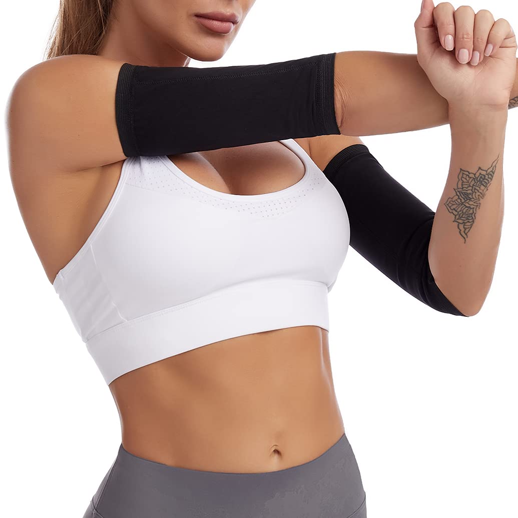 Bakerdani Arm Trimmers for Men & Women – Compression Sauna Sweat Arm Bands, Heat-Trapping Arm Sleeves for Workout & Weight Loss – Perfect for Gym, Running, and Sauna Sessions