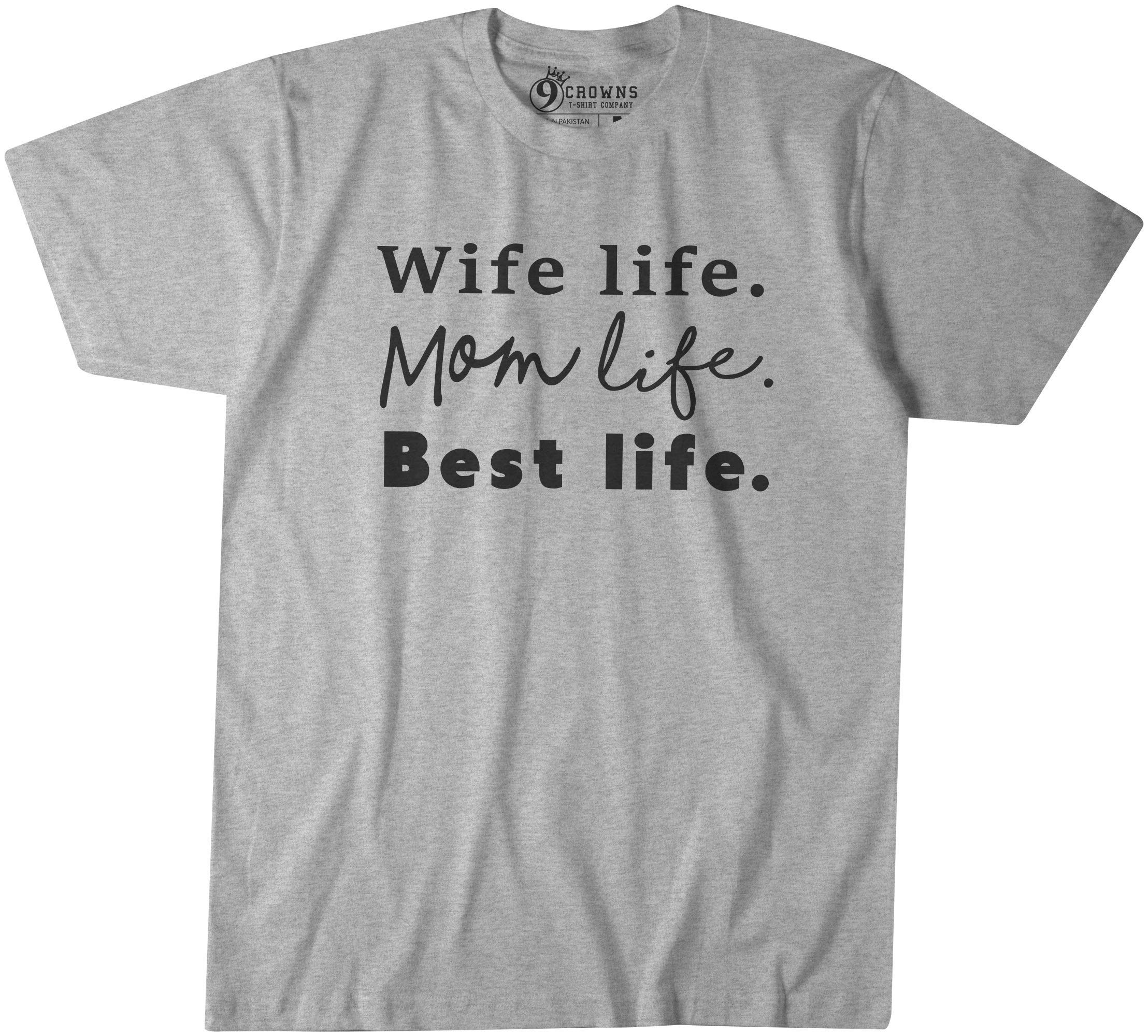 9 Crowns Women's Mommy Shark Graphic T-Shirt - Cute Casual Tee for Moms, Perfect for Everyday Wear, Playdates & Family Outings