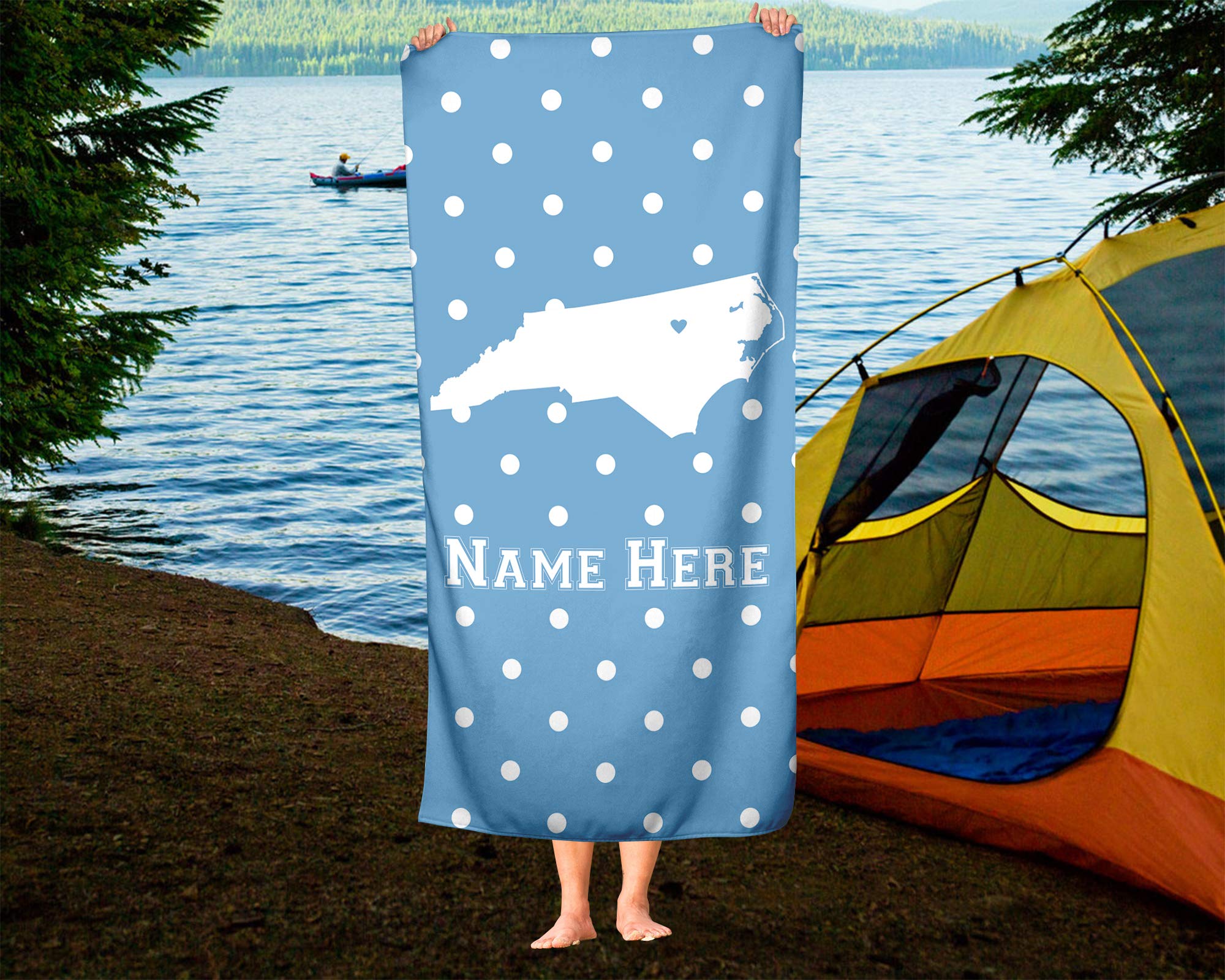 Custom Chapel Hill North Carolina State Pride Beach & Bath Towel - Personalized Medium & Large Towels for Adults & Kids - Perfect for College Football, Basketball Fans, Beach Trips & Home Decor