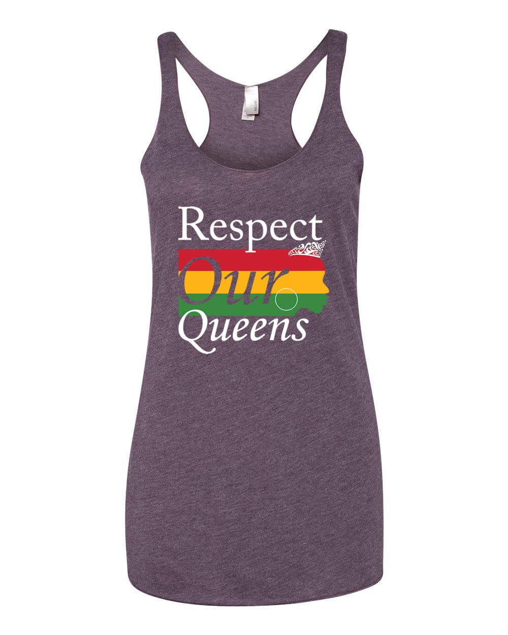 Respect Our Queens Black Pride Tri-Blend Racerback Tank Top - Women's Comfortable Workout & Casual Wear for Gym, Running & Everyday Fashion