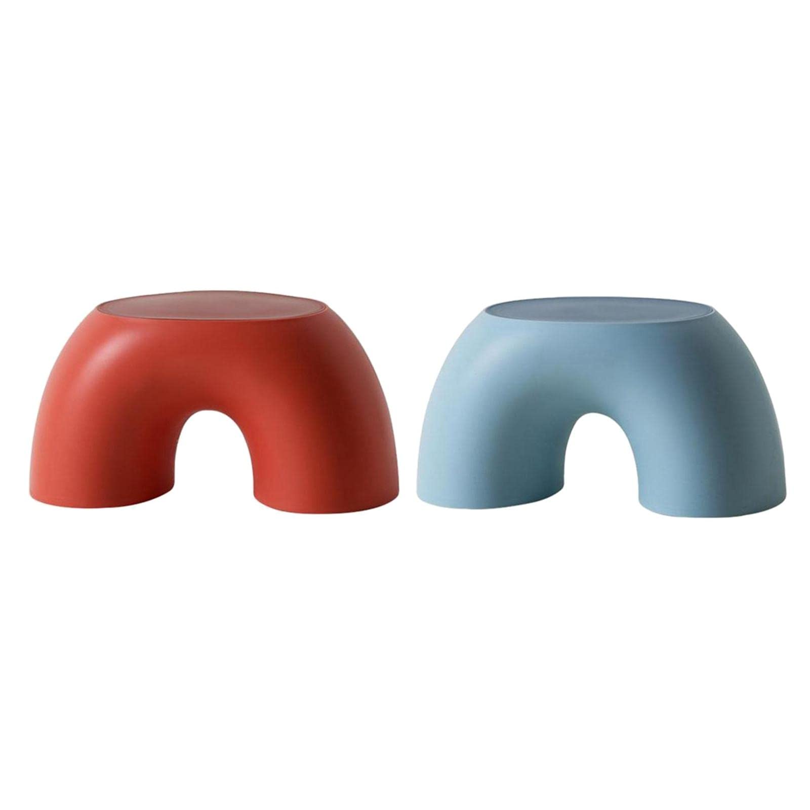 Colcolo Simple Kids Stool - Small Arched Bench with Rainbow Design, Children's Footrest for Bathroom, Living Room & Bedroom - Perfect for Reading, Playtime & Relaxation
