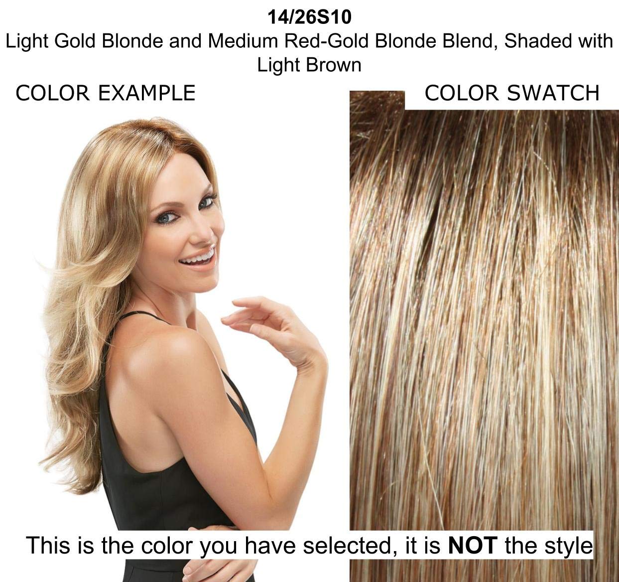 Jon Renau Kristi Wig Bundle - 4 Items Including Synthetic Shampoo, Wide Tooth Comb & Styling Guide (Color 14/26S10) | Perfect for Everyday Wear, Special Occasions & Hair Care Routine