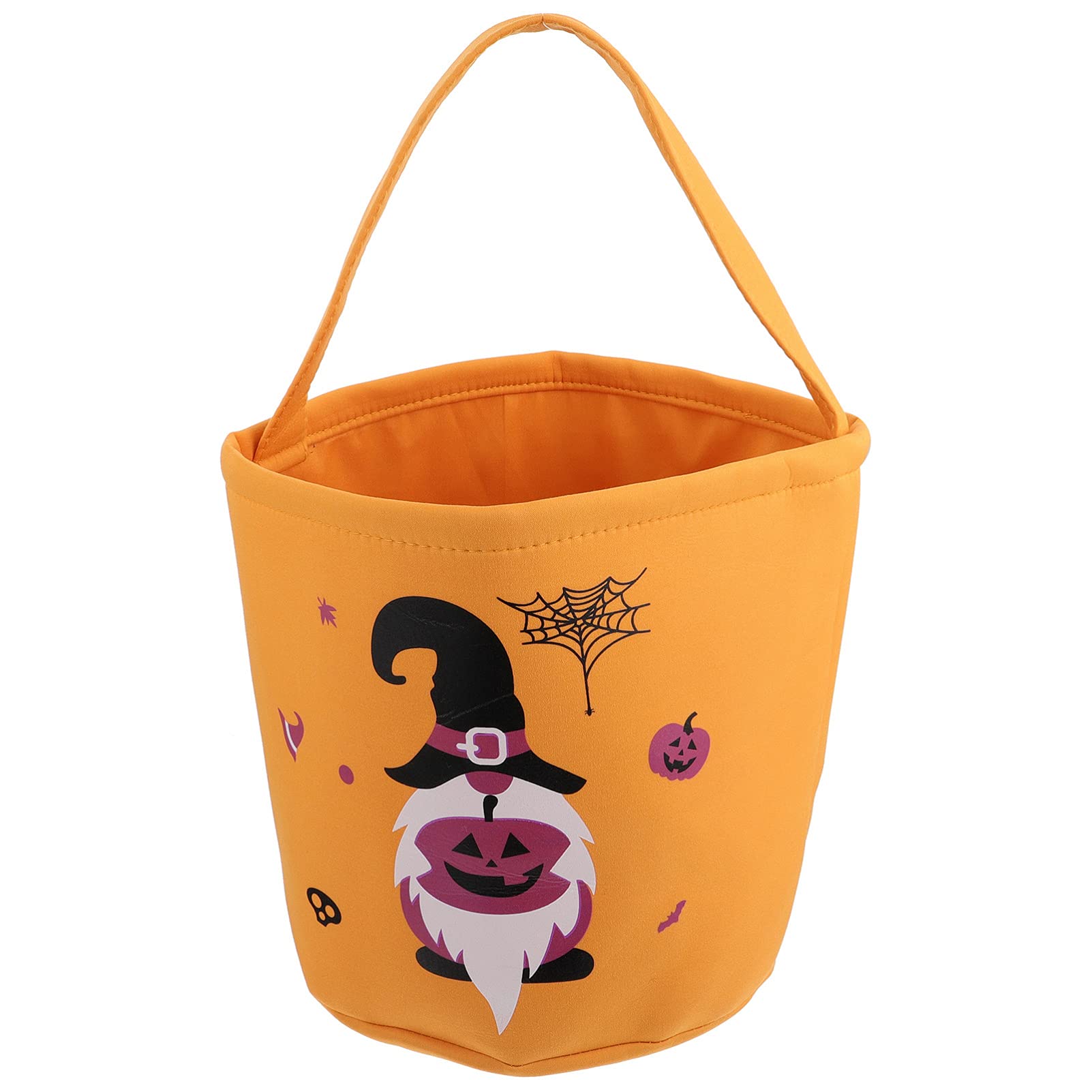 KESYOO Halloween Pumpkin Buckets with Handle - Trick or Treat Bags for Kids, Candy Tote Pail Basket Holder Jar, Halloween Party Supplies & Decorations (Yellow) - Perfect for Trick-or-Treating, Halloween Parties & Classroom Goodie Bags
