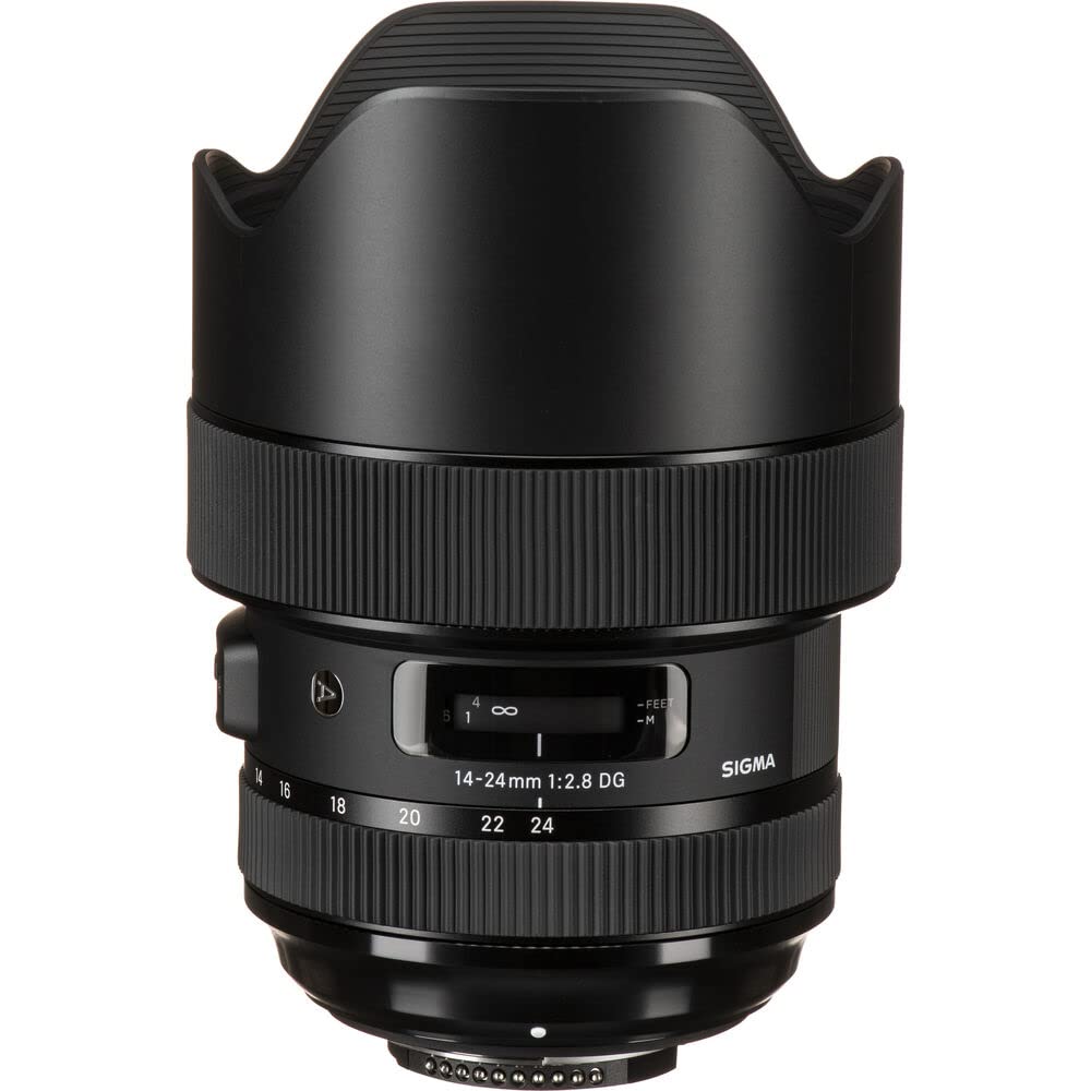 Sigma 14-24mm f/2.8 DG HSM Art Lens for Nikon F (212955) - Full Frame Wide Angle Zoom Lens with Backpack, 64GB SD Card, Lens Case, Card Reader, Cleaning Kit, Tripod & Accessories Bundle - Perfect for Landscape, Architecture & Astrophotography