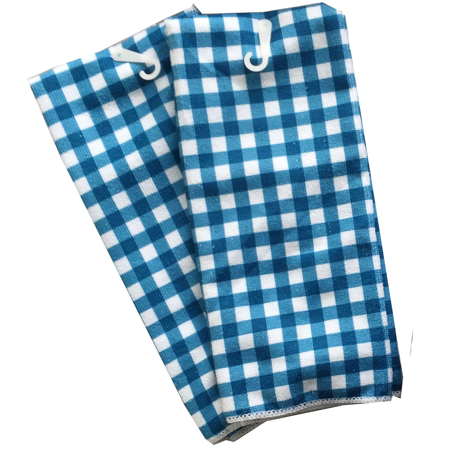 Premium 2-Piece Cotton Kitchen Towels Set - Soft & Absorbent Home Collection Blue Gingham Design for Picnics, Cooking & Kitchen Decor