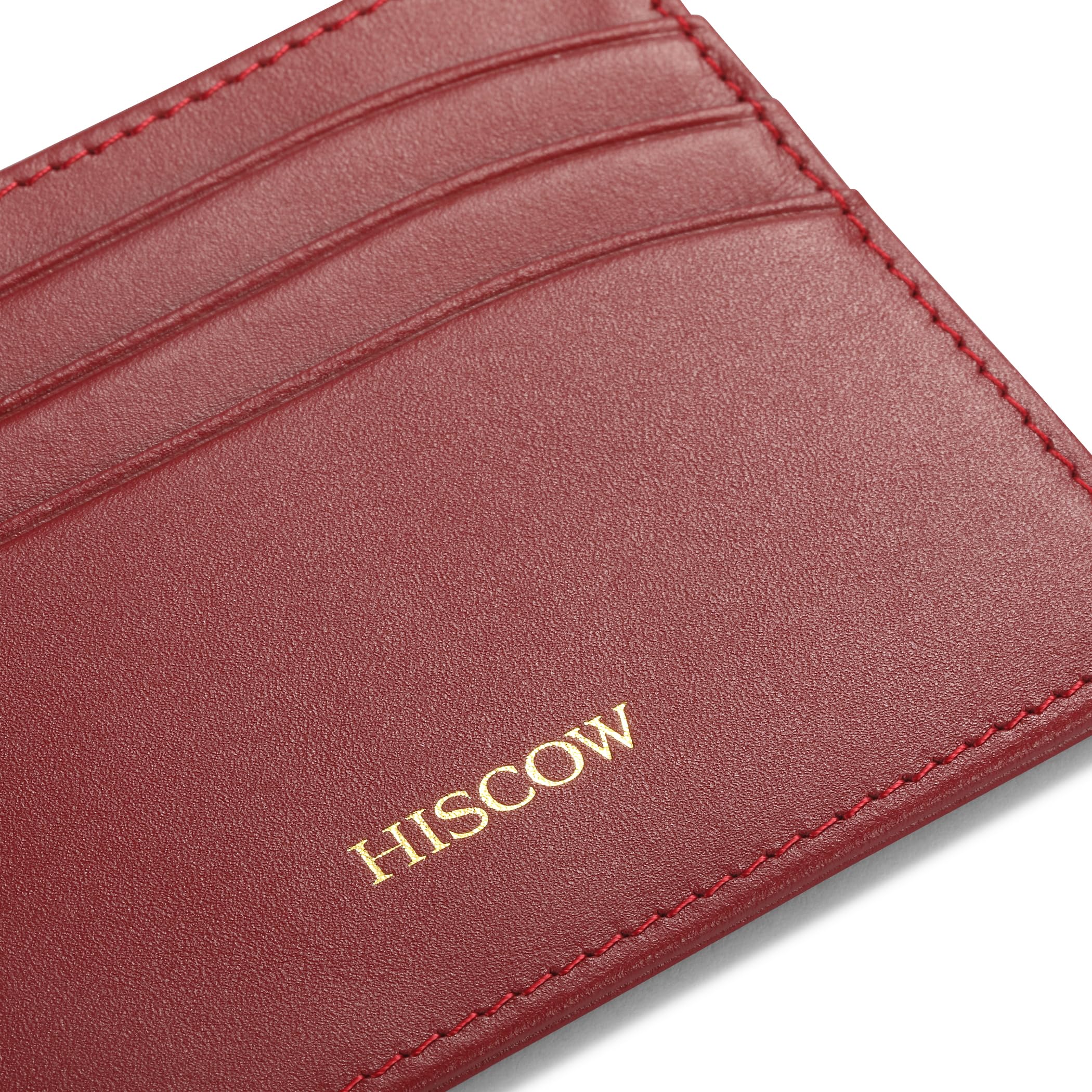 Slim Leather Card Holder for Men & Women - Red, Perfect for Travel & Daily Use