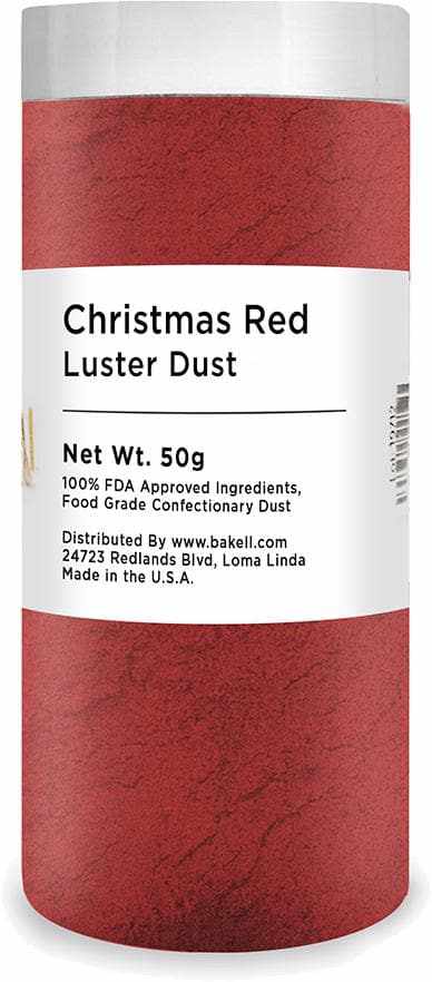 Christmas Collection Luster Dust Combo Pack A (8 PC SET) - 50 Gram Jar - Edible Cake Decorating Dust for Holiday Baking, Cookies, Cupcakes & DIY Crafts