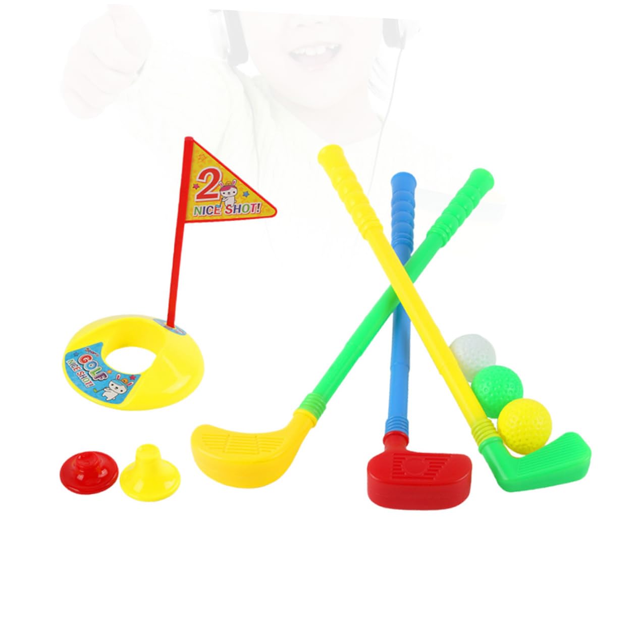 Happyyami Kids Golf Toy Set - Educational Outdoor & Indoor Sports Toys for Toddlers Ages 1-4 - Mini Golf Clubs with Travel Suitcase - Perfect Birthday Gift for Boys & Girls - Great for Backyard Play, Preschool Learning & Family Fun Activities