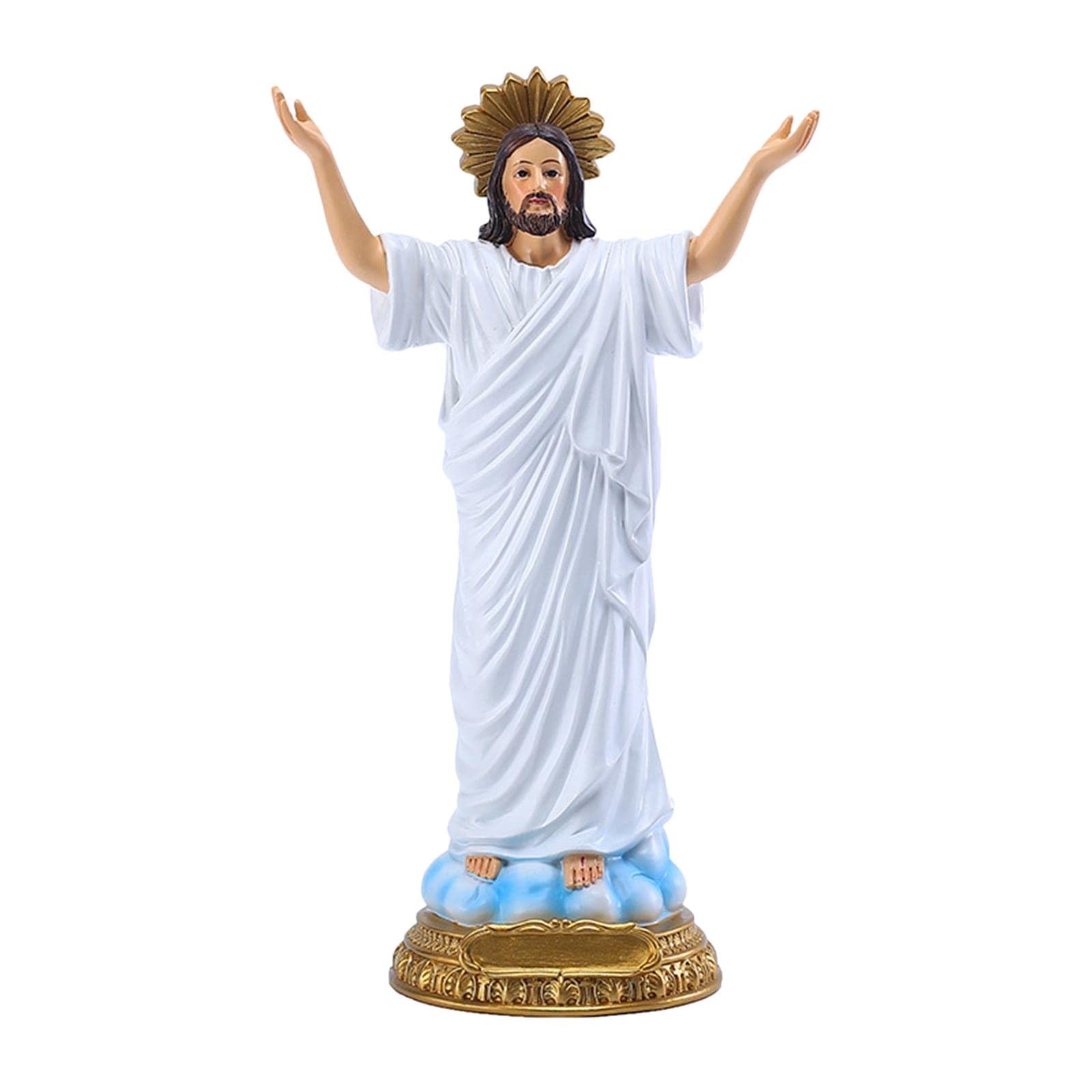 Hand-Painted Exquisite Catholic Christian Statue - Religious Home Decor for Prayer Altar, Gift for Baptism & First Communion