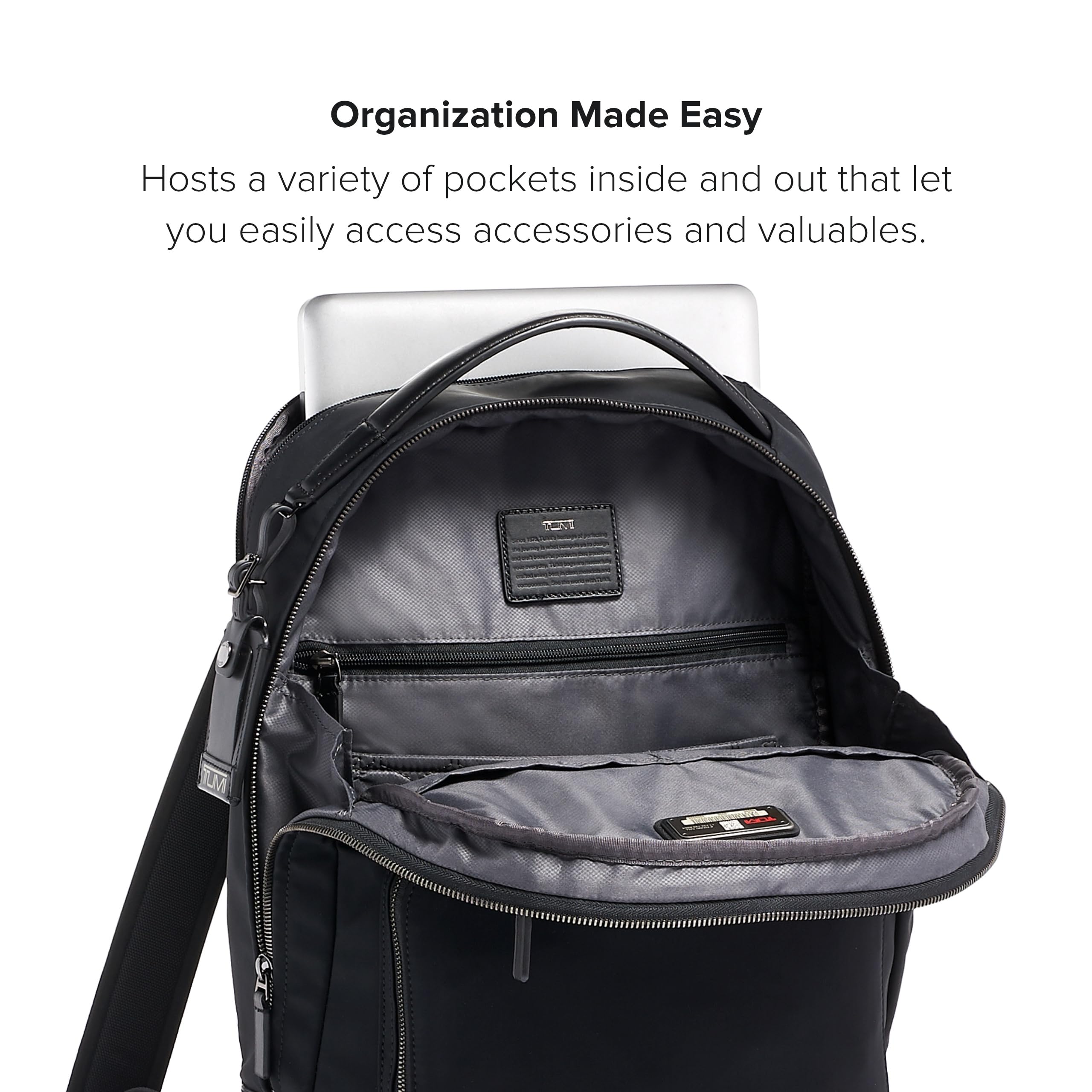 TUMI Harrison Warren Backpack - 15-Inch Laptop Backpack for Women & Men - Durable Business & Travel Backpack with Padded Laptop Compartment - Perfect for Commuting, Office & Airplane Carry-On - Black