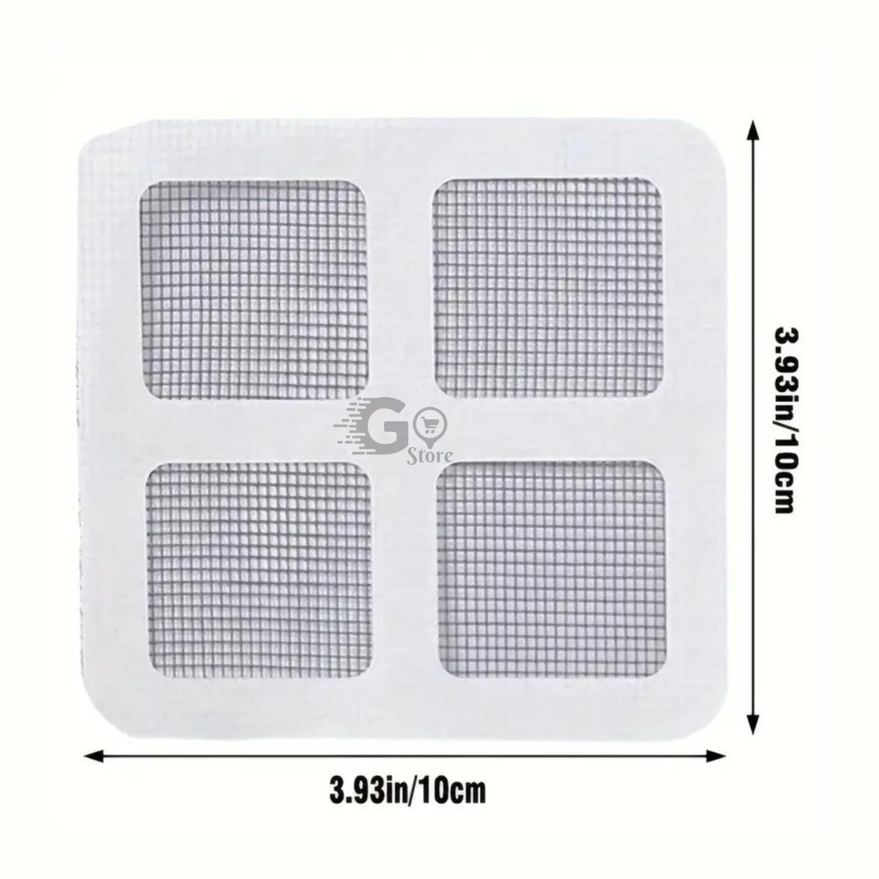 10 Pack Disposable Shower Drain Hair Catcher - Waterproof Mesh Stickers for Bathroom, Kitchen, Sink & Bathtub (10cm X 10cm) - Prevent Clogs, Easy Cleanup for Home & Apartment Essentials