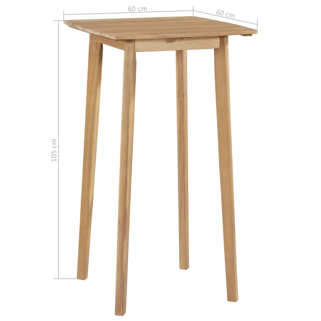 Premium 3-Piece Patio Bar Set - Outdoor Bar Table & Stools with Acacia Wood Legs - Durable Garden Furniture for Backyard, Deck & Poolside Entertaining