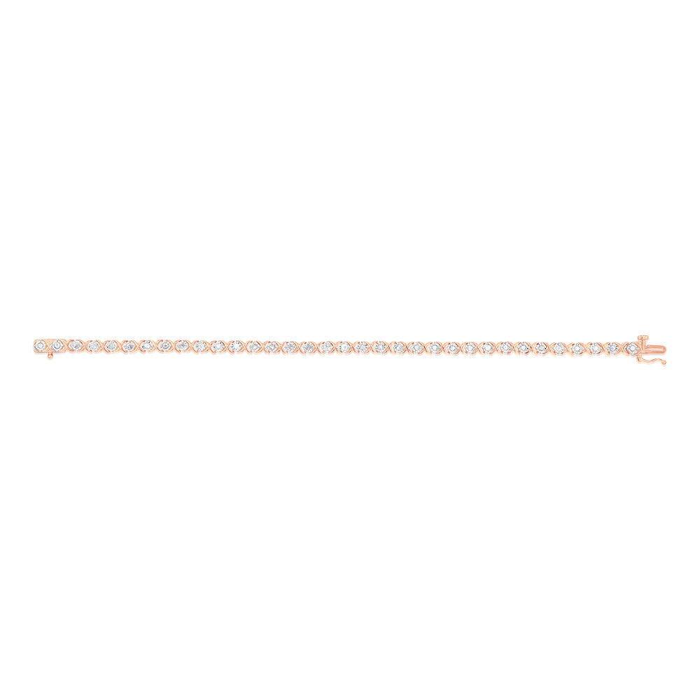 0.95 Carat Diamond Bracelet in Gold Plated Silver - Elegant Jewelry Gift for Women, Anniversary & Special Occasions