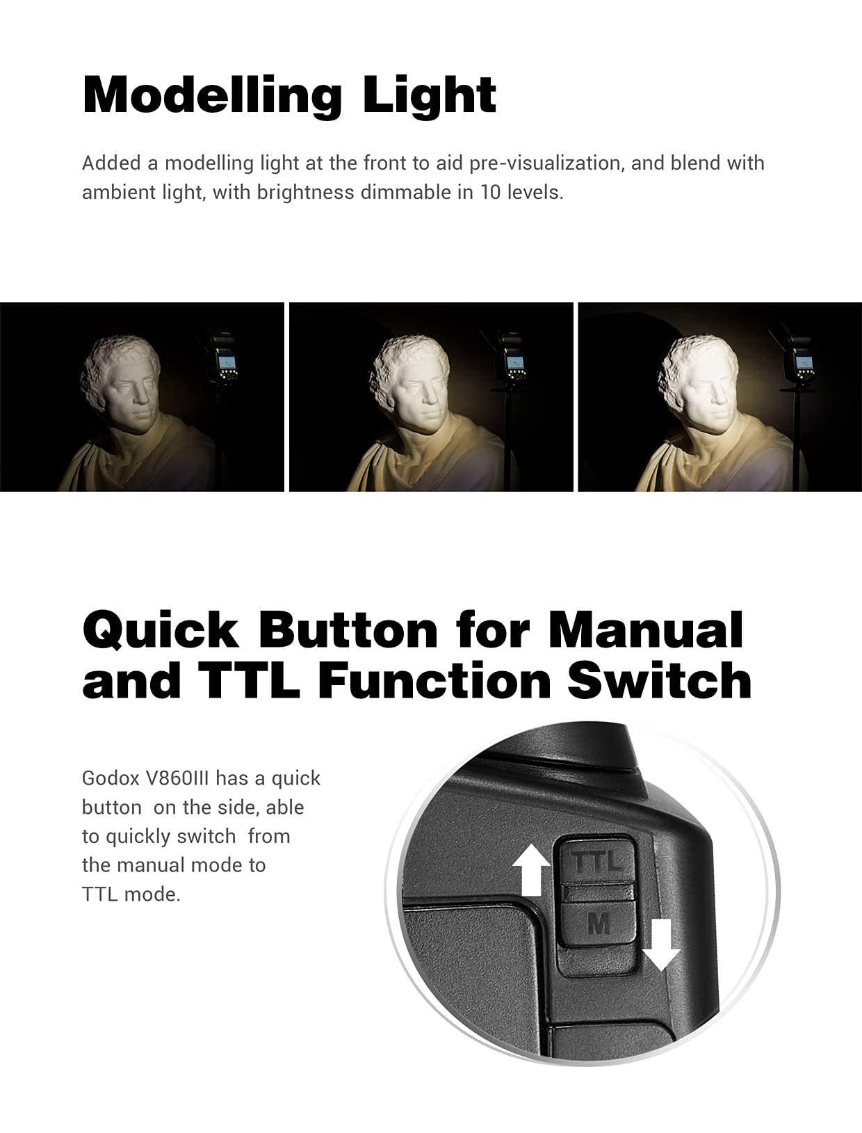 Godox V860III-N TTL 2.4G GN60 HSS Camera Flash with 10-Speed Adjustable Modeling Light & XPRO-N Trigger for Nikon DSLR - Perfect for Wedding, Portrait & Studio Photography