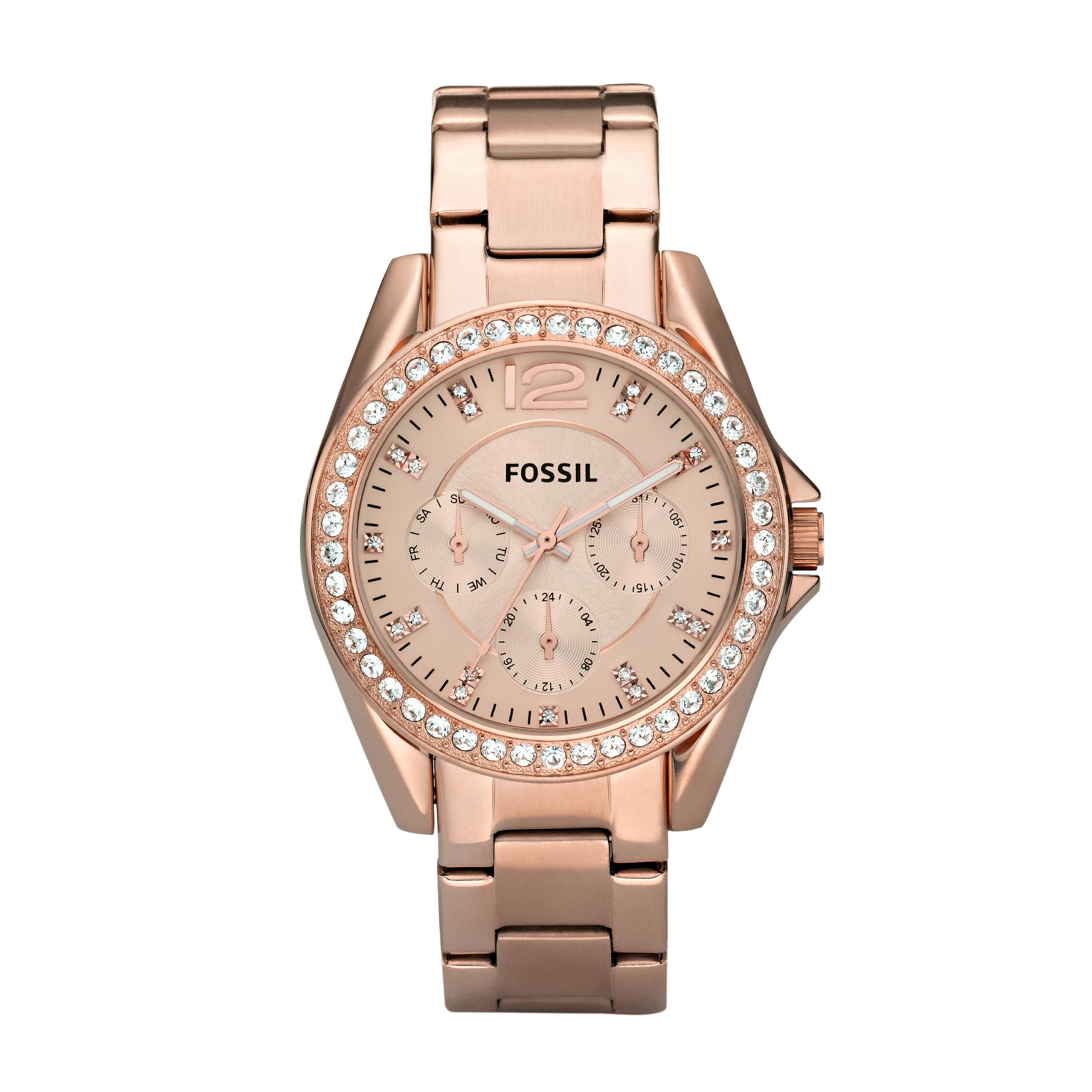 Fossil Women's Riley Multifunction Stainless Steel Watch - Elegant Quartz Timepiece for Work, Casual & Special Occasions