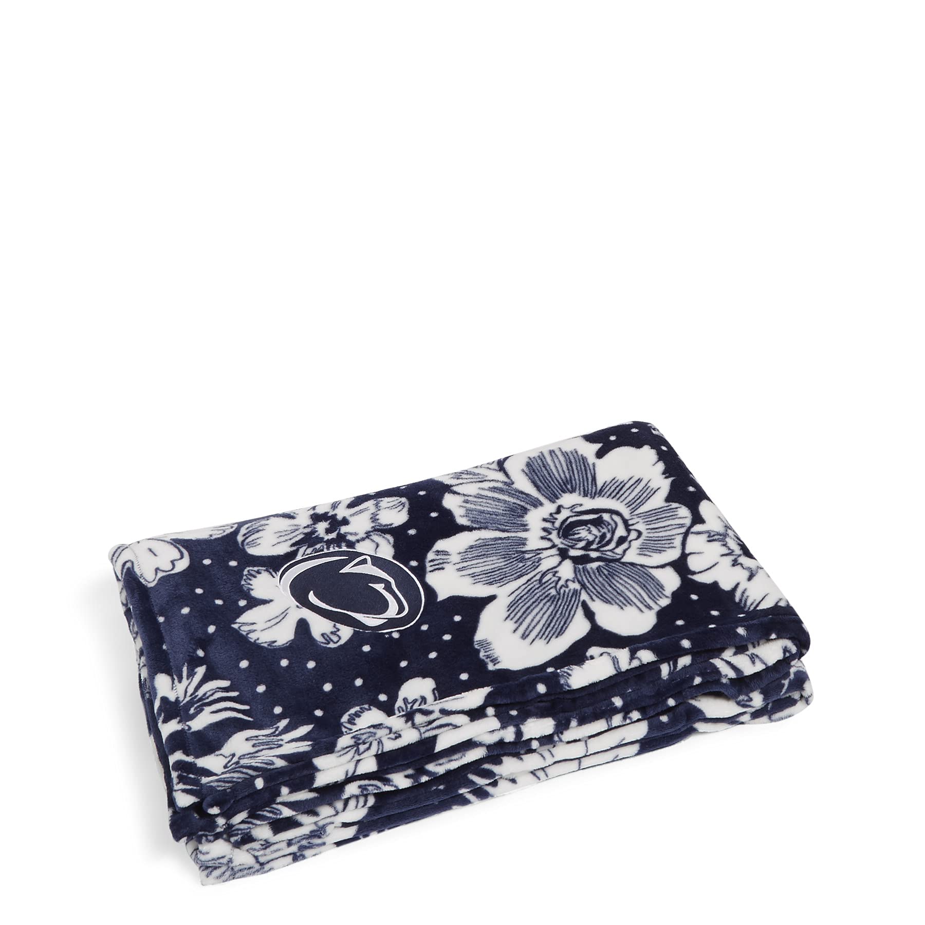 Vera Bradley Women's XL Plush Throw Blanket - Penn State University Navy/White Rain Garden Design - Soft Cozy College Team Blanket for Dorm, Bed, Couch & Gifts - Multiple NCAA Teams Available