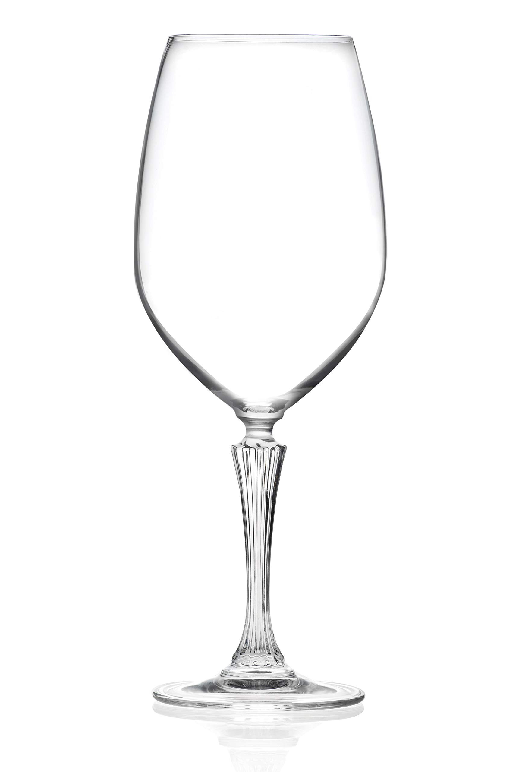 Premium Red Wine Glasses Set of 6 - 26oz Crystal Clear Goblets with Elegant Stem Design - Large Gran Cuvee Wine & Water Glasses - European Made Stemware for Fine Dining, Parties & Gifts