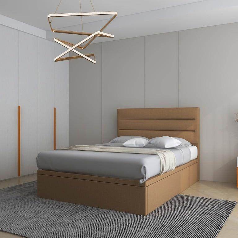Isabelle Fabric Storage Bed - Queen Size Upholstered Platform Bed with Underbed Drawers for Extra Storage | Perfect for Small Bedrooms, Dorms & Guest Rooms