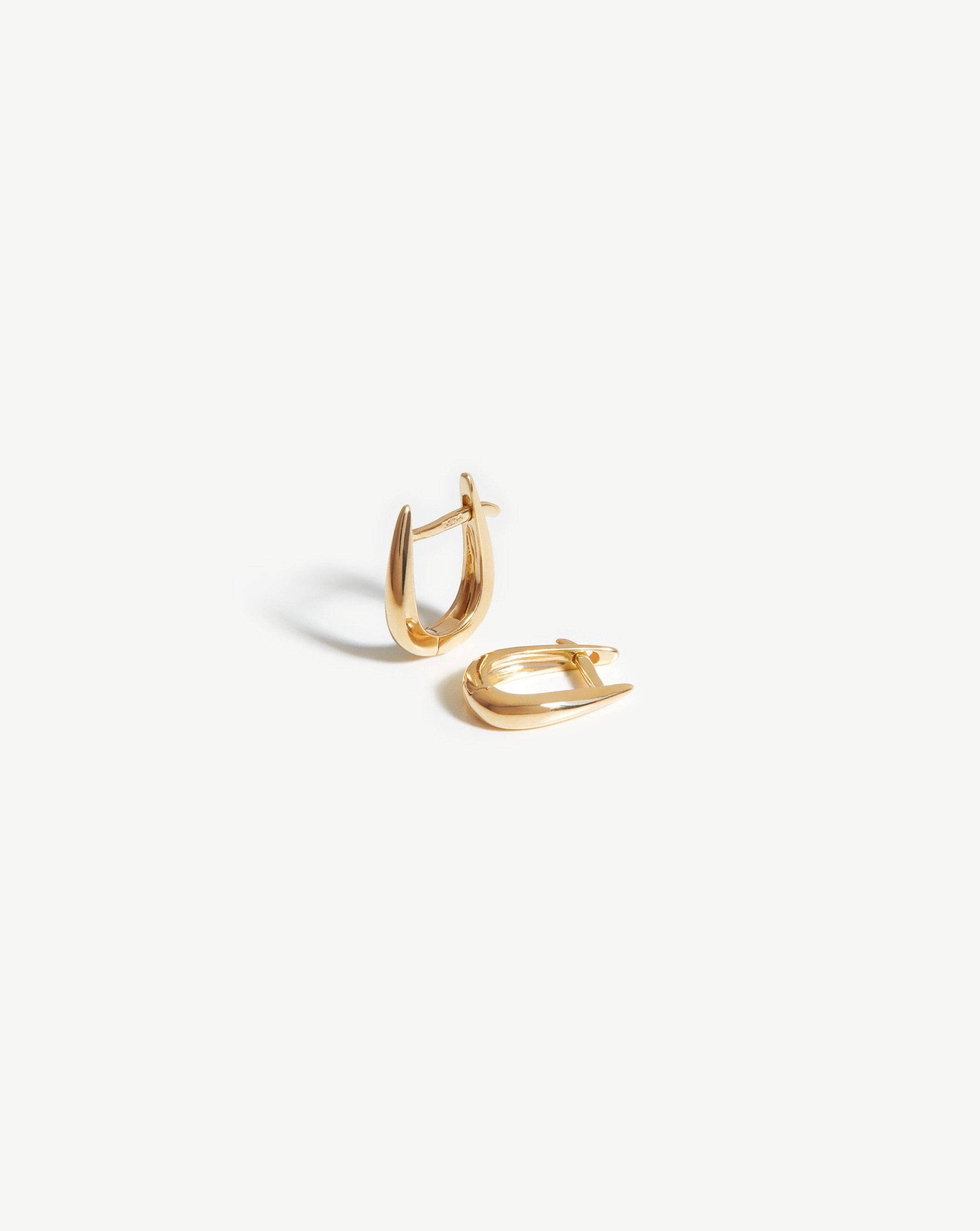 14K Solid Gold Huggie Hoop Earrings for Women - Minimalist Everyday Hoops for Sensitive Ears | Perfect for Work, Date Night & Gifting