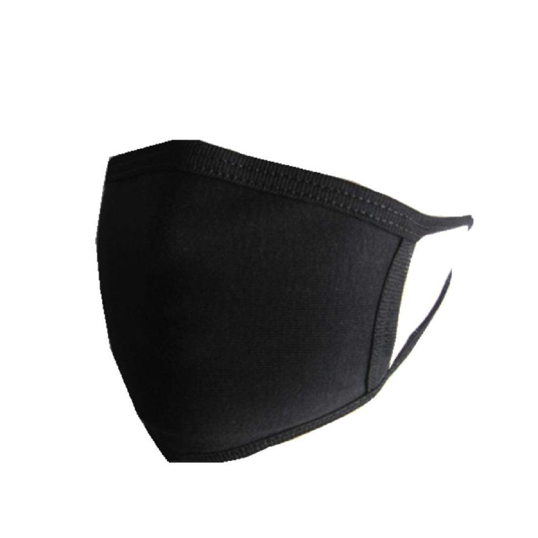 Epraiser Anti-Pollution Dust-Free Solid Black Cotton Doctor Face Mask (Pack of 4) - Breathable & Comfortable for Daily Use, Outdoor Activities, and Medical Professionals