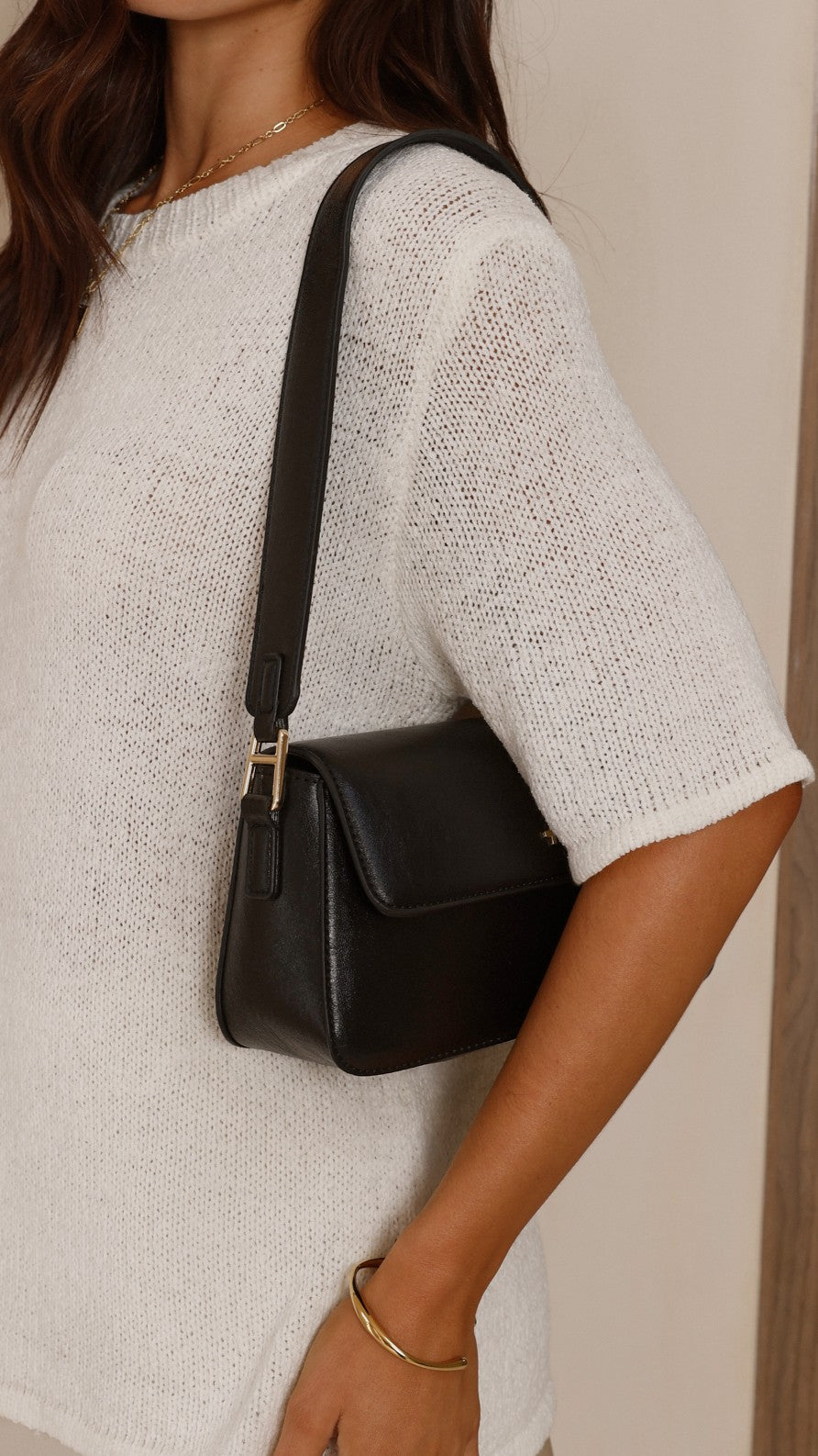 Stylish Jocelyn Shoulder Bag - Black PU Leather Crossbody Purse for Women | Perfect for Work, Travel & Everyday Use