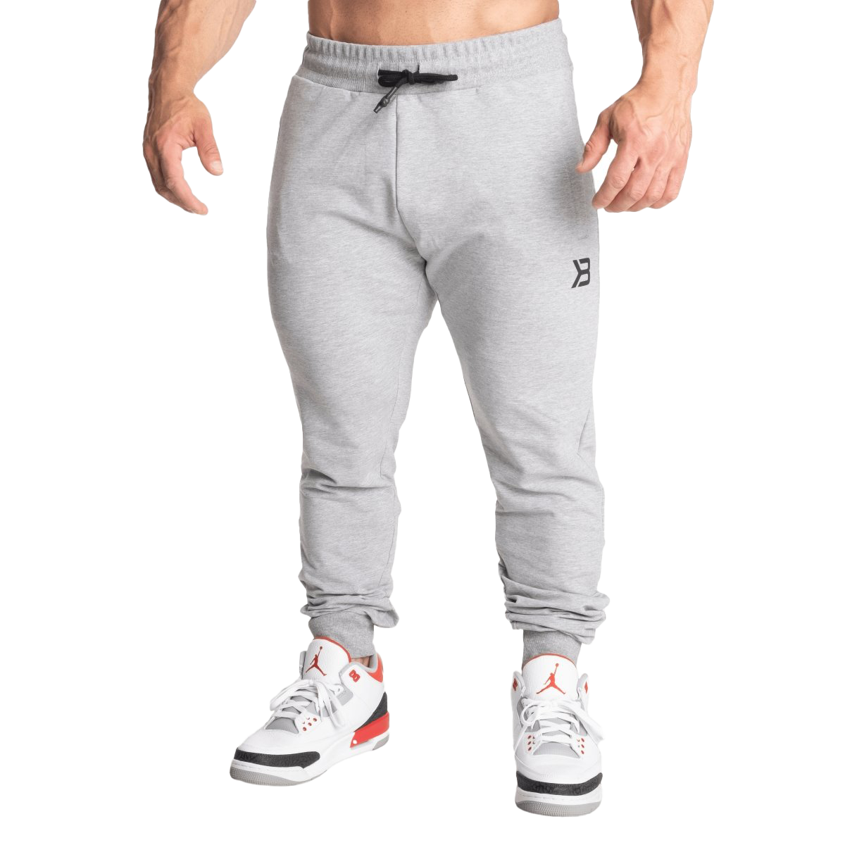 Better Bodies Tapered Joggers V2 - Light Grey Athletic Pants for Men | Comfortable Workout & Lounge Wear for Running, Gym & Casual Outfits