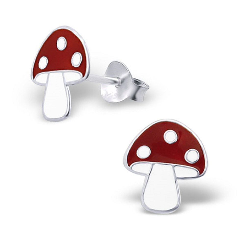 925 Sterling Silver Mushroom Stud Earrings for Women - Dainty & Elegant Jewelry Gift - Perfect for Nature Lovers, Boho Style & Everyday Wear