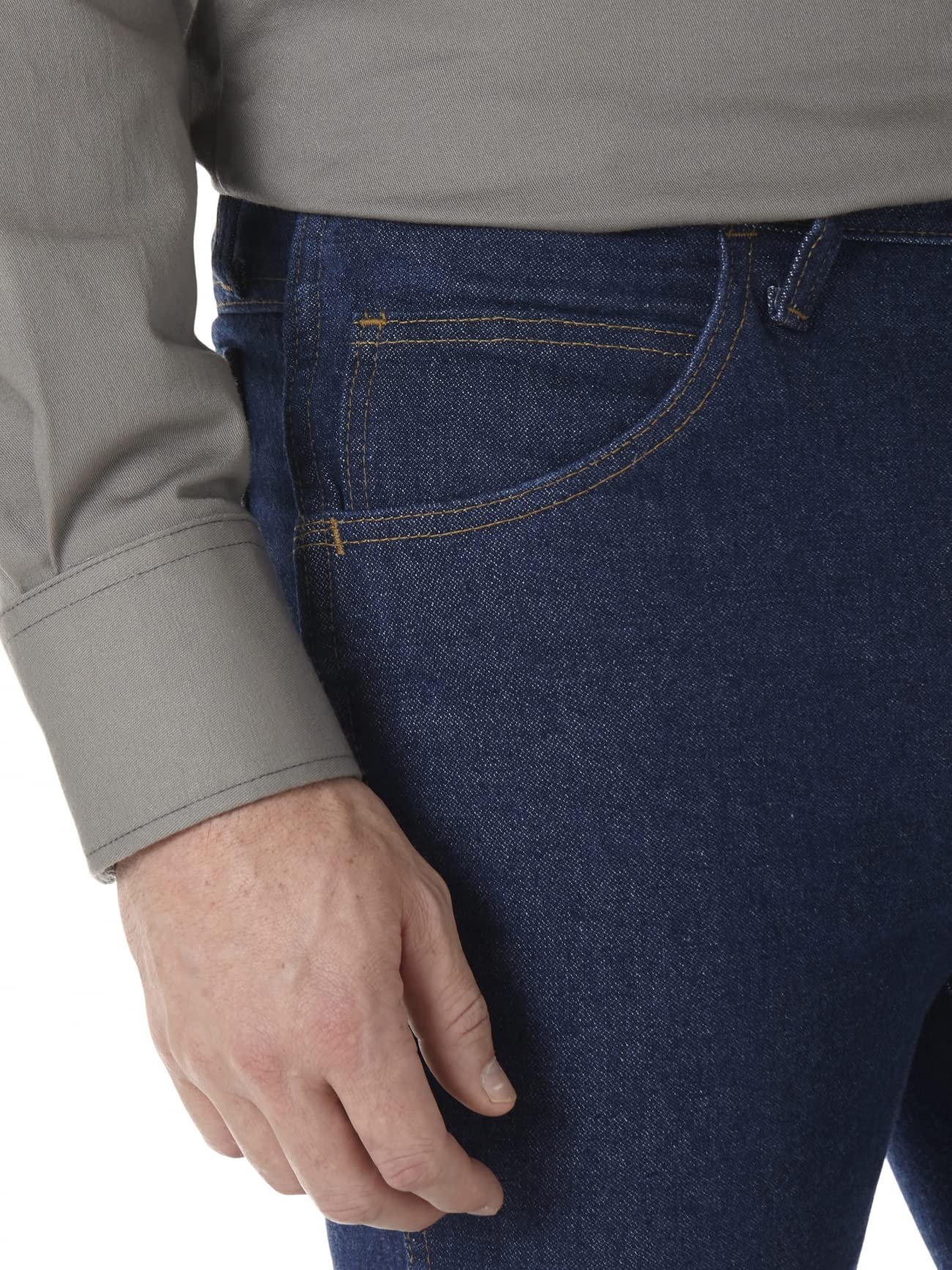 Wrangler Men's Flame Resistant Slim Fit Jeans - Durable Work Pants for Construction, Welding & Outdoor Jobs